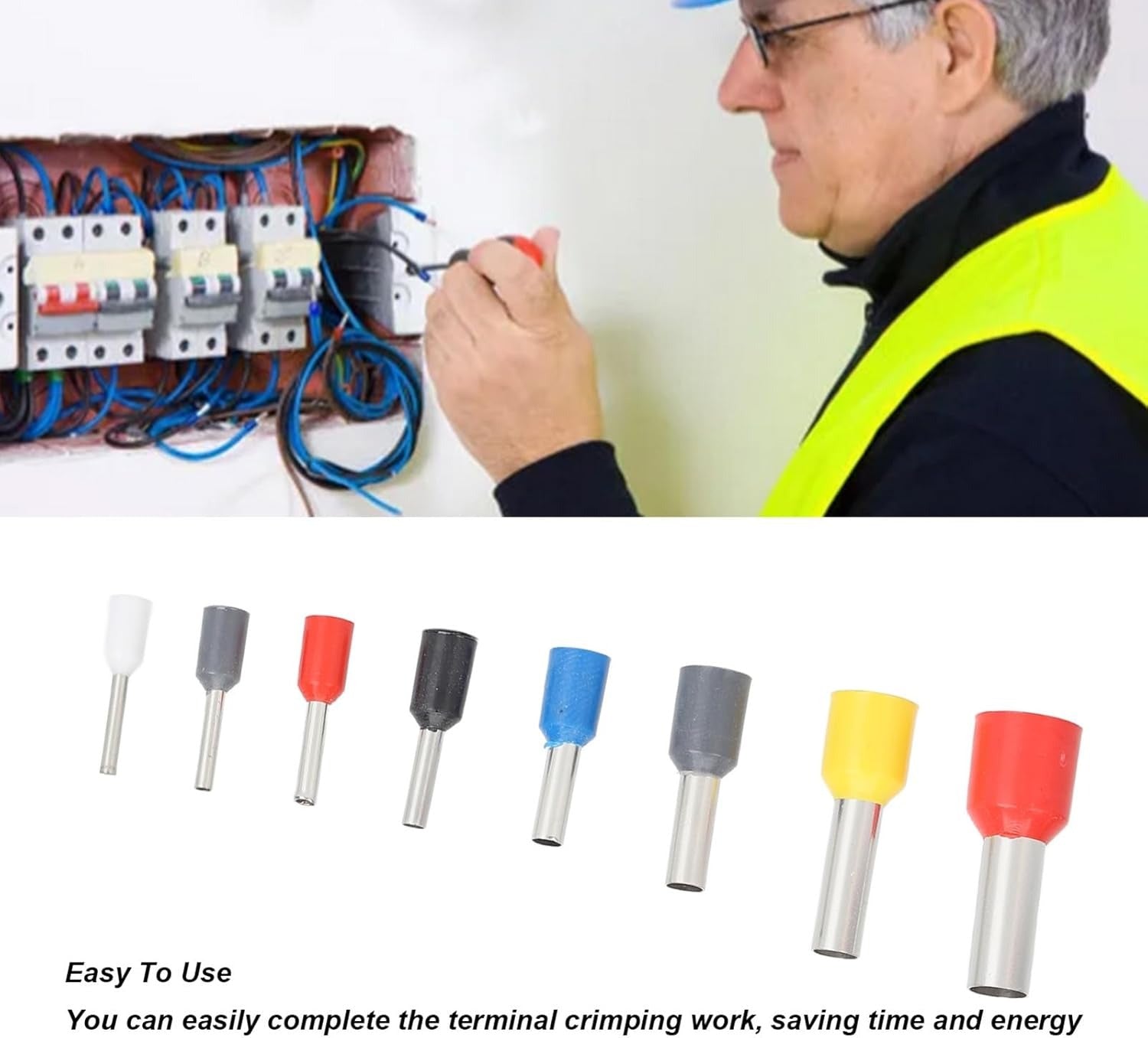 Kit de 1200 terminales de cable, conectores de terminales de cable EDI-T1200