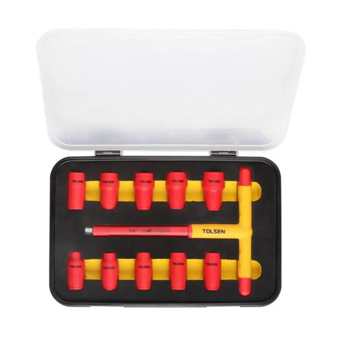 Estuche Herramientas Dielectricas 3/8" de 11 Pcs TOLSEN -  V81511
