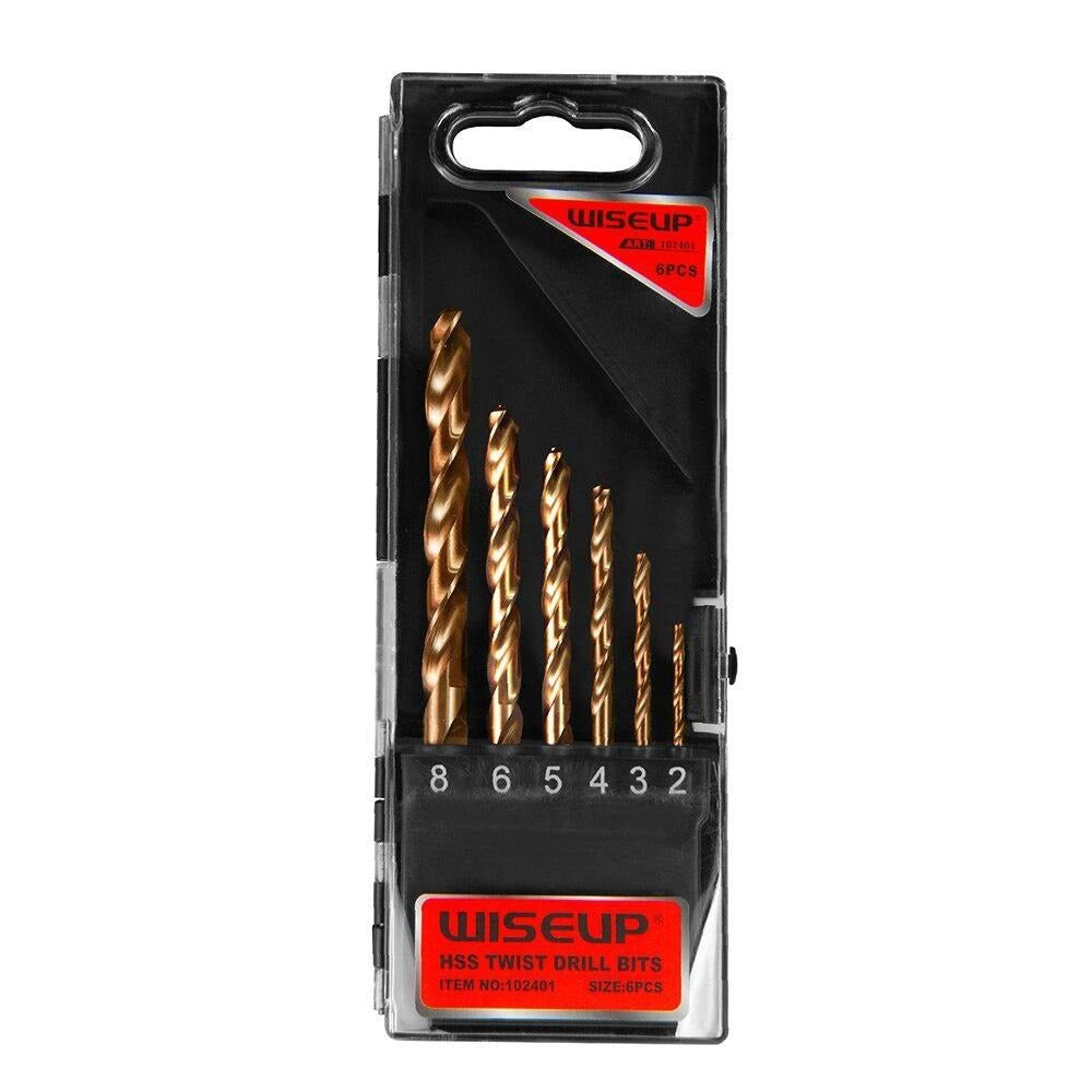 Juego de 6 Brocas HSS 2,3,4,5,6 y 8 mm wiseup 102401