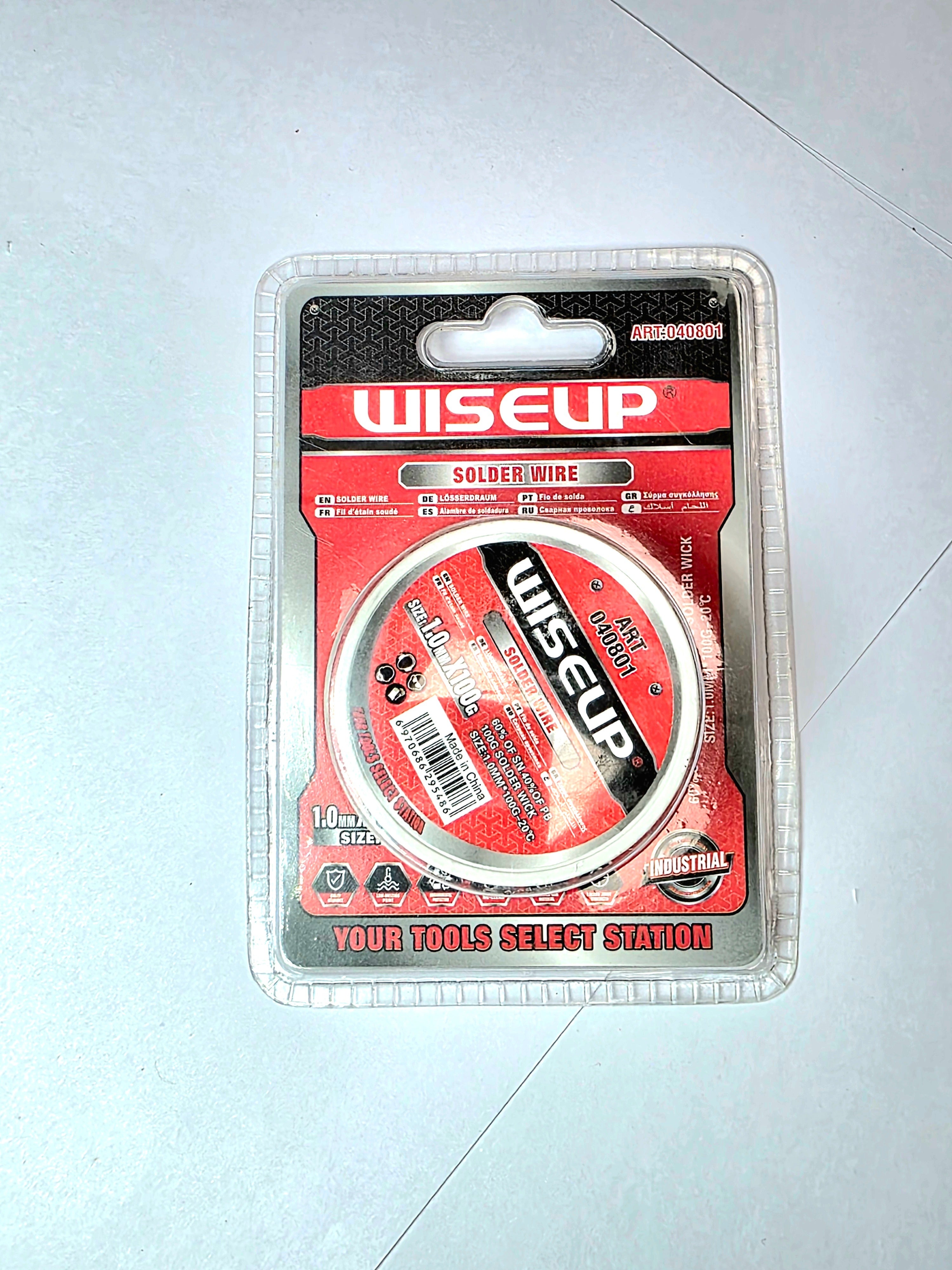 Rollo de estaño para soldar 60/40  1.00mm x 100g wiseup 040801