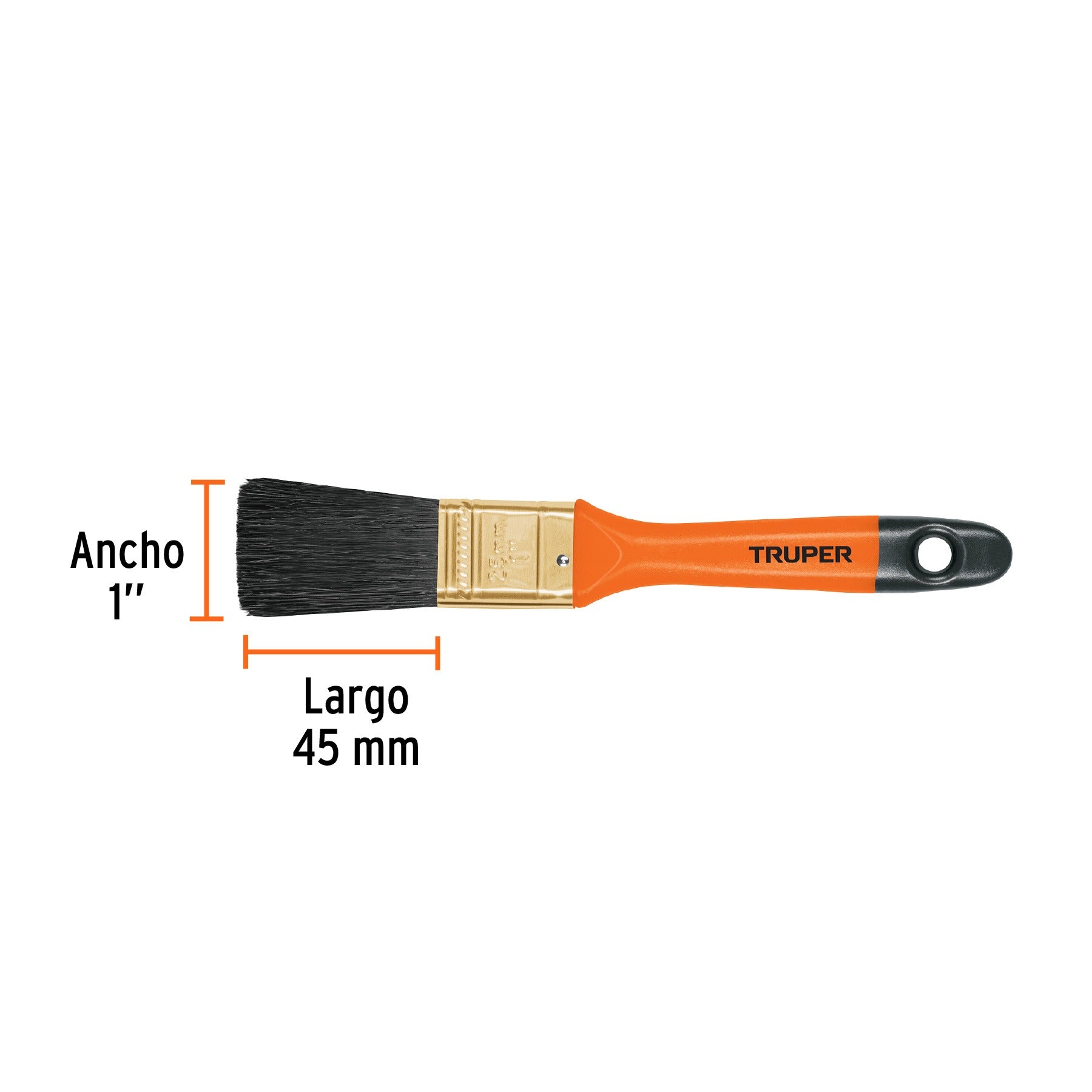 Brocha profesional de 1-1/2" con mango de plástico, Truper - 14482