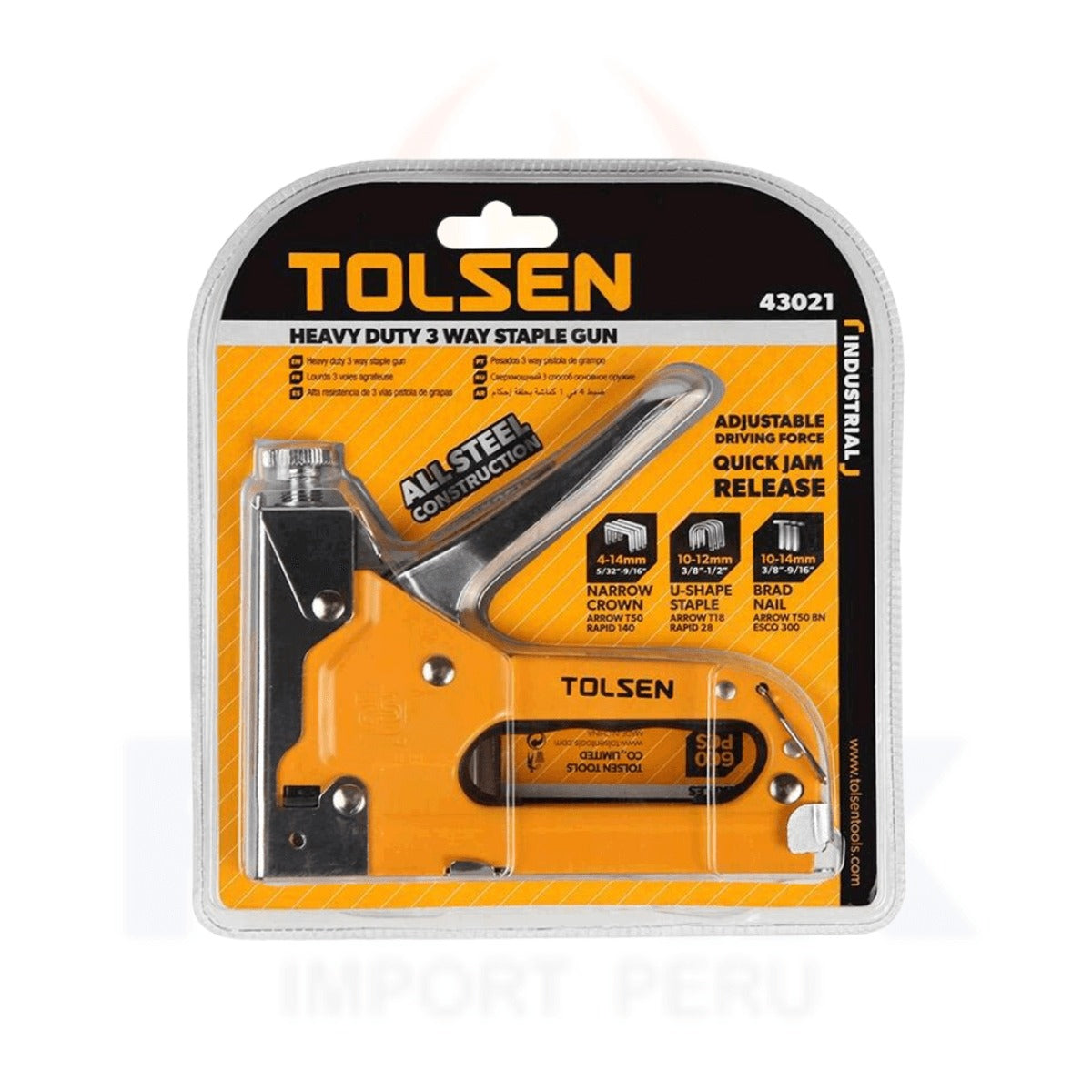 Engrapadora tipo Pistola uso pesado Tolsen 4-14mm (5/32 -9/16) 43021