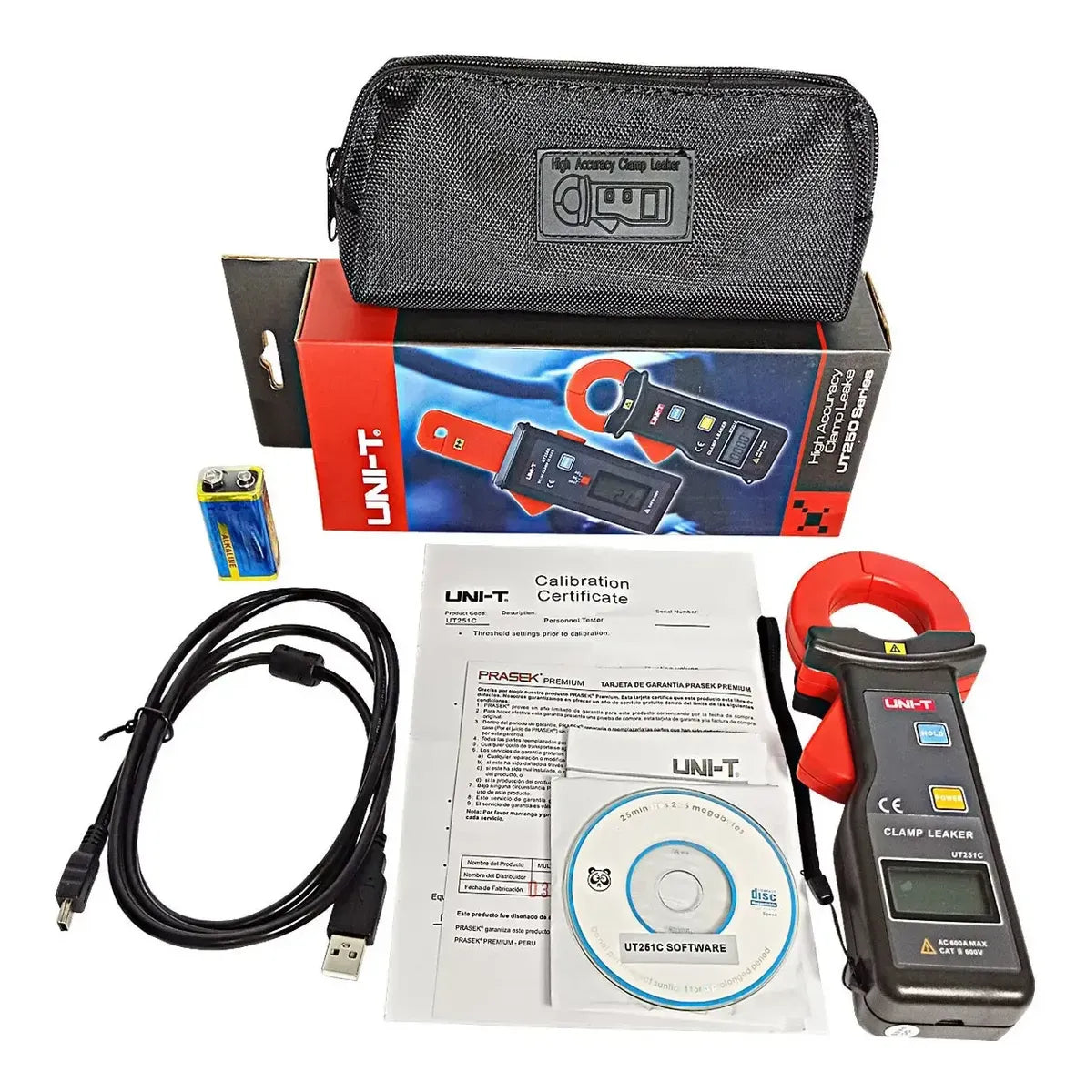 Pinza Amperimetrica De Corriente De Fuga 0,001MA-600A AC UNI-T UNIT UT-251C