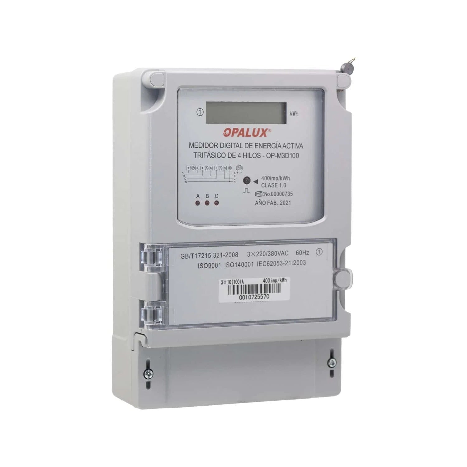 Medidor de Energía Trifásico Digital 220V/380V OP-M3D100 OPALUX