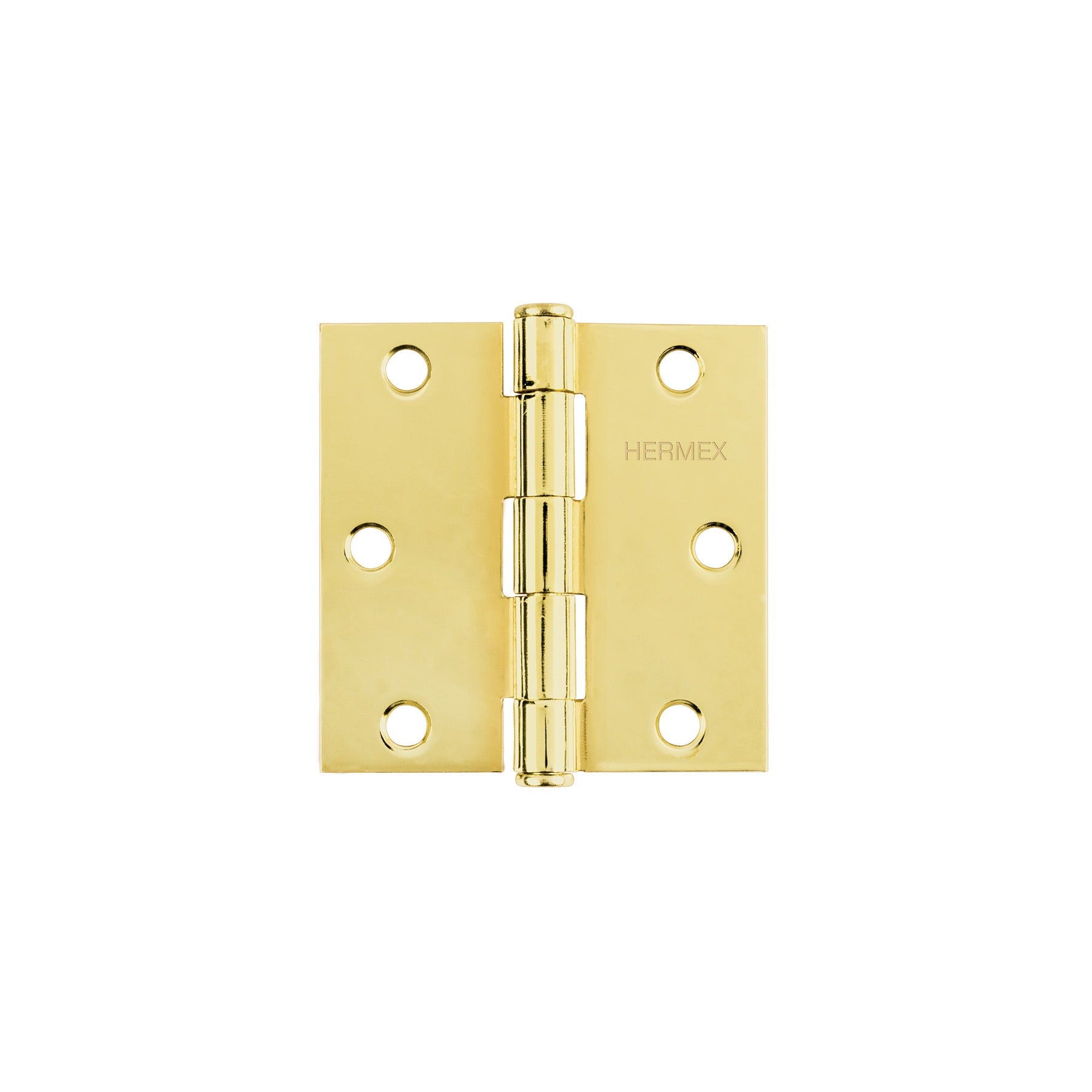 Bisagra cuadrada 3", latonado, cabeza plana, HERMEX - 43237