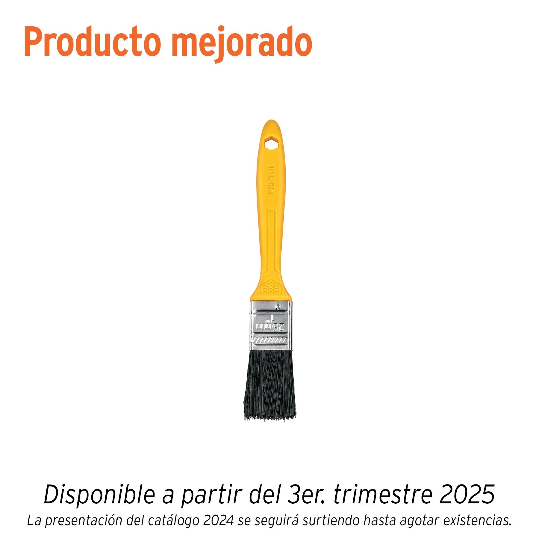 Brocha uso general de 1" con mango de plástico, PRETUL 21524