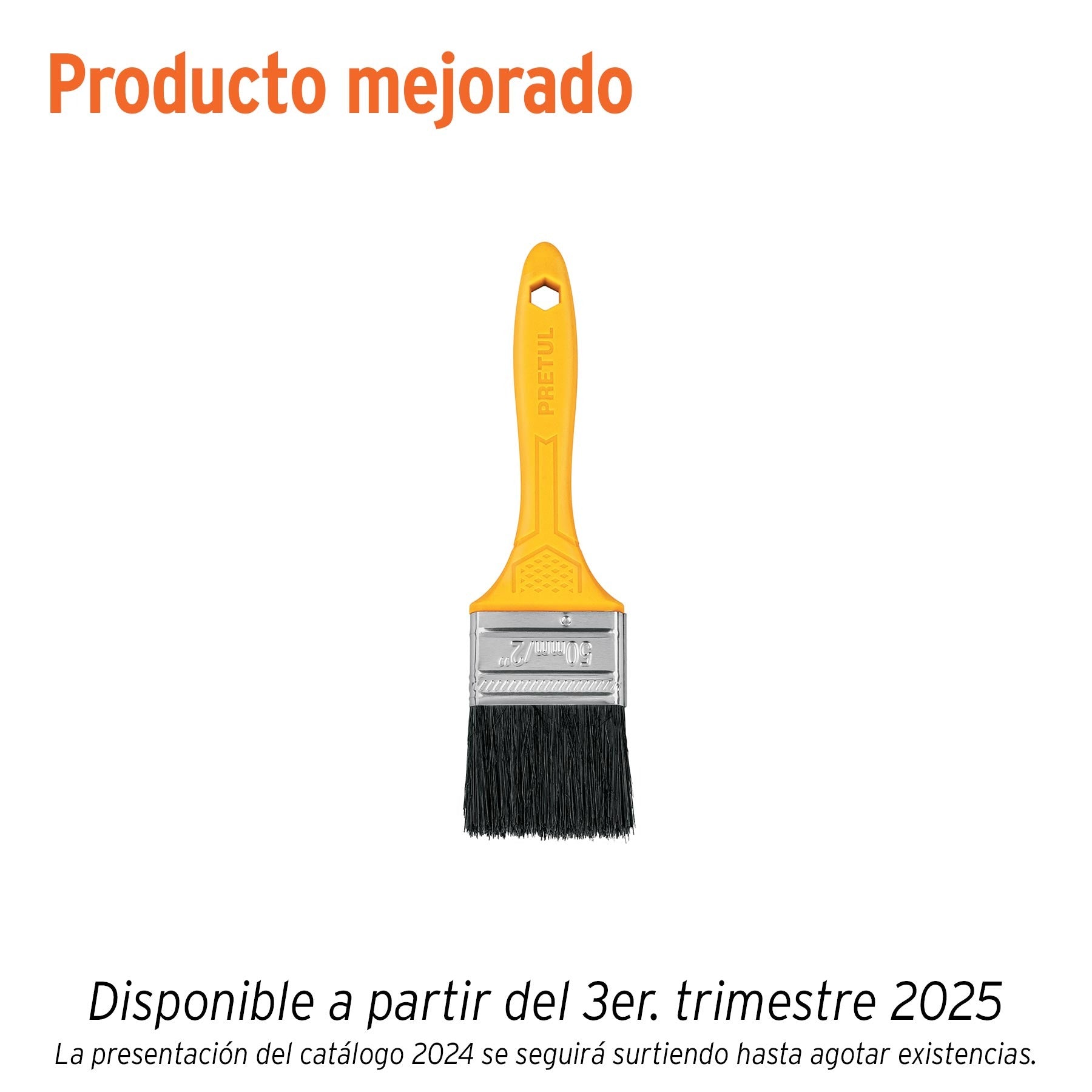 Brocha uso general de 2" con mango de plástico, PRETUL 21526