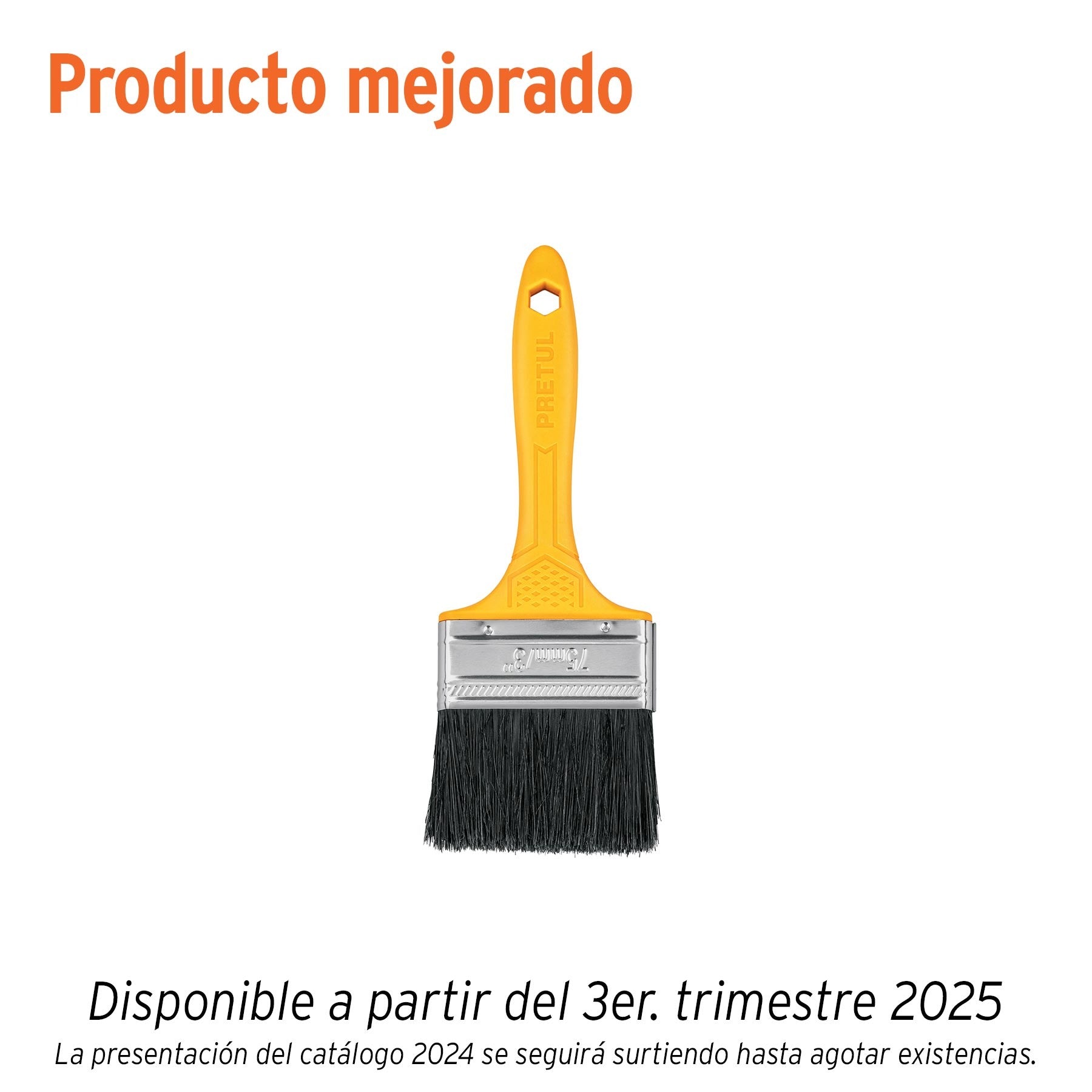 Brocha uso general de 3" con mango de plástico, PRETUL 21528