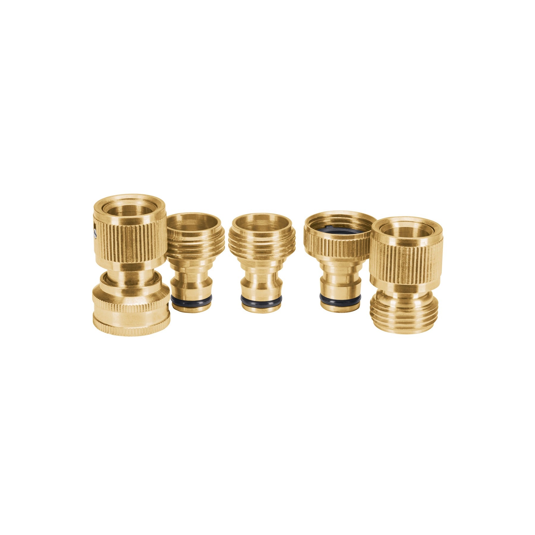 Juego de 5 conectores 3/4" rápidos de latón, TRUPER - 101600