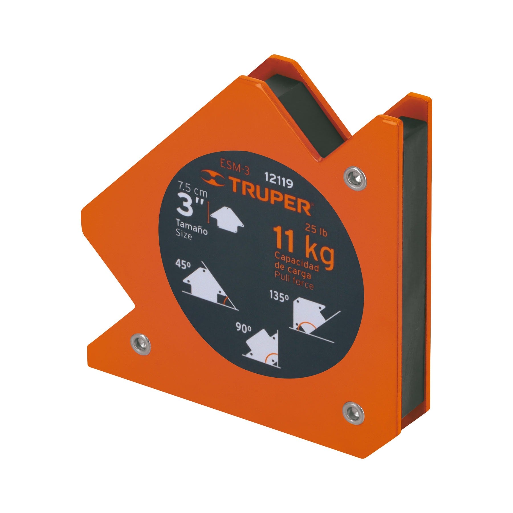 Escuadra magnética para soldar de 3", carga 11 kg, TRUPER 12119