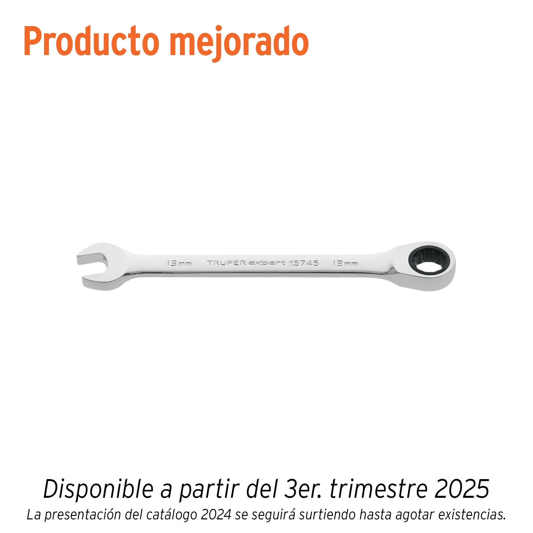 Llave combinada con matraca 13 mm x 174 mm largo, Truper - 15745