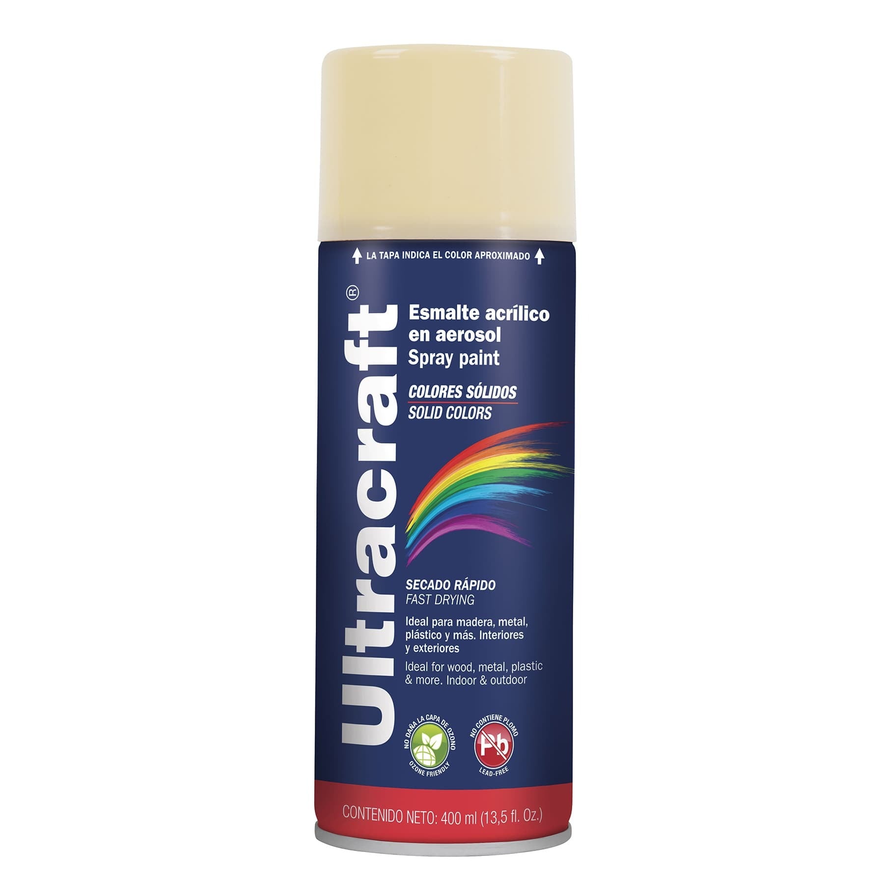 Esmalte acrílico en aerosol, marfil, ultracraft - 40025