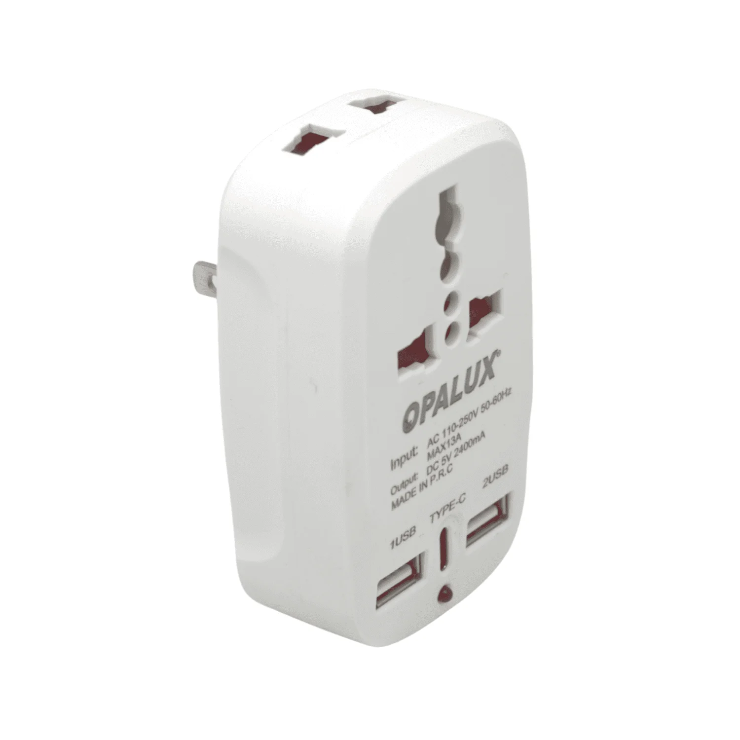 Adaptador Múltiple 2 Entradas Tipo A + 1 Tipo C OP-823AC OPALUX