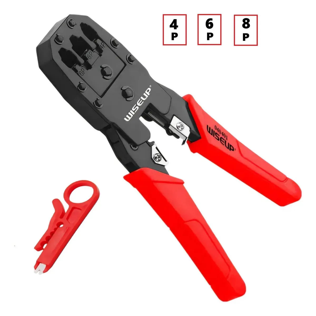 Alicate Crimping 3 en 1 Ponchador RJ45 RJ11 RJ11 WISEUP 040401