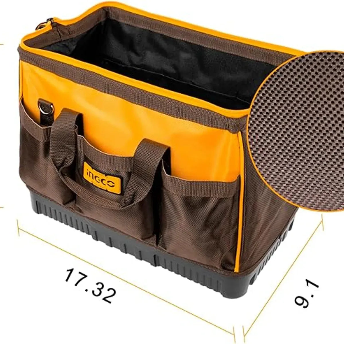 Bolso para Herramientas de 16 pulg, soporta hasta 20kg INGCO - HTBG08