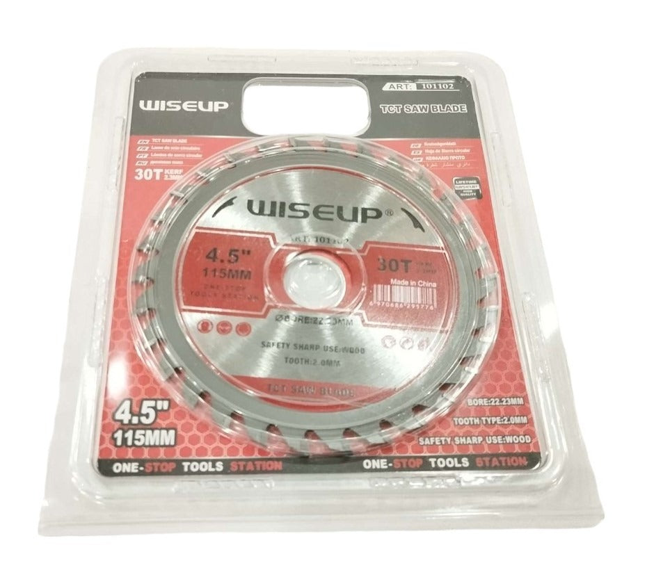 Disco para madera de 4.5" / 115mm x 30D WISEUP 101102