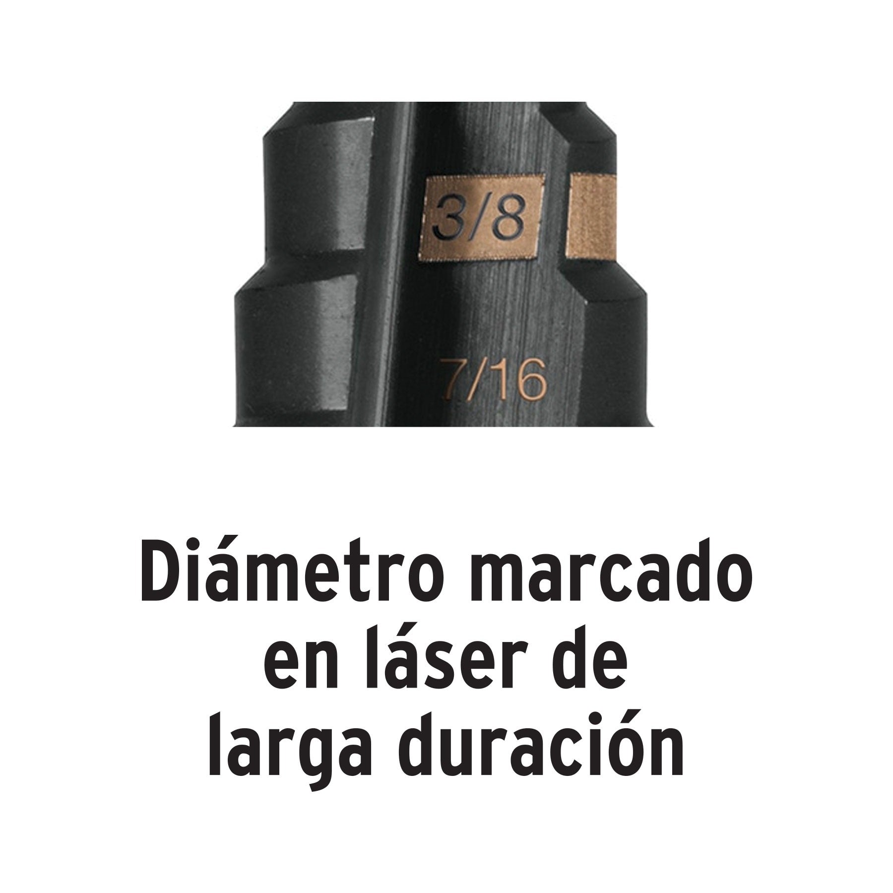 Broca escalonada óxido negro 11 escalones 1/4" a 7/8",Truper 101457
