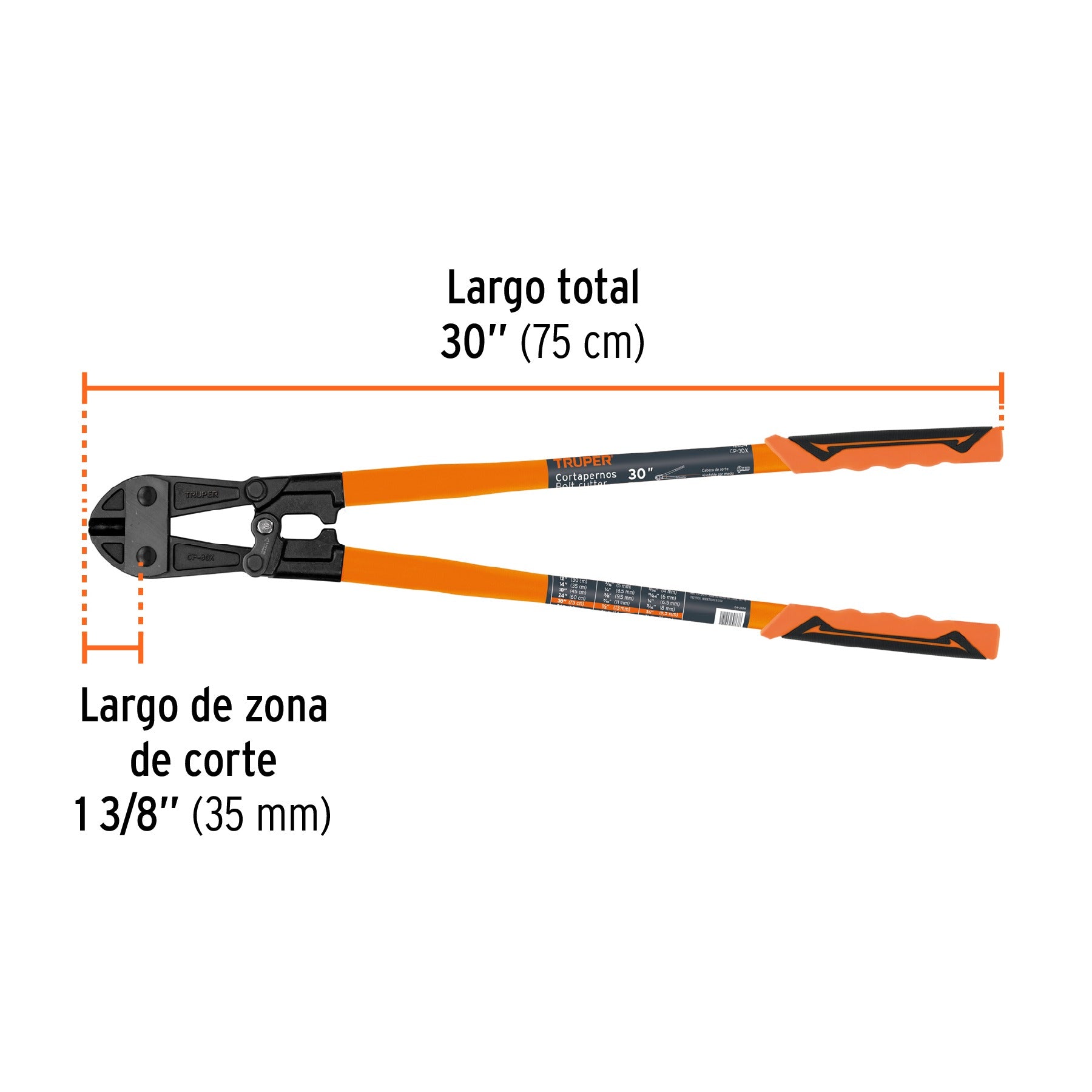 Cizalla Cortapernos 30", profesional, TRUPER - 12834