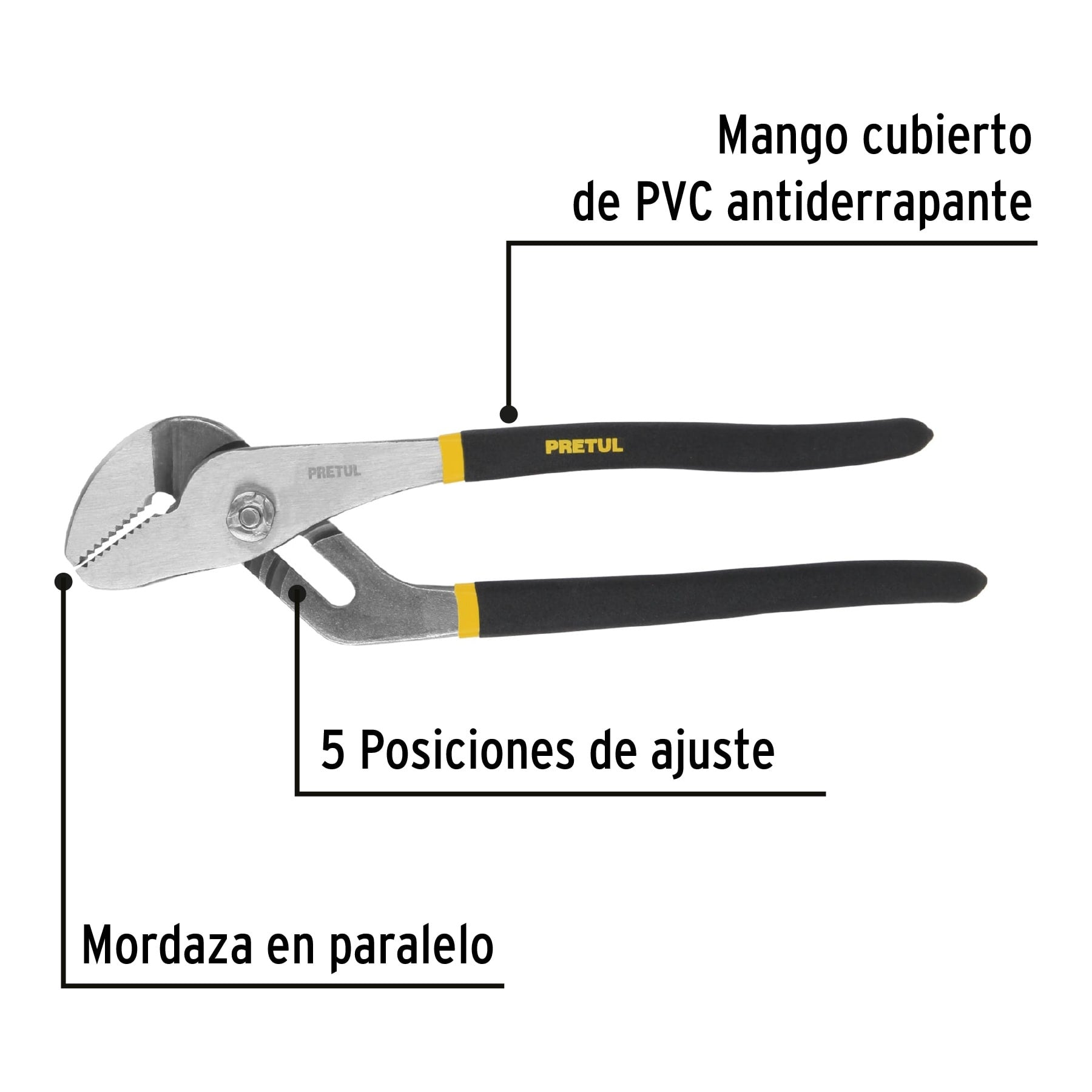Pinza de extensión 10" mango de PVC, PRETUL 28162