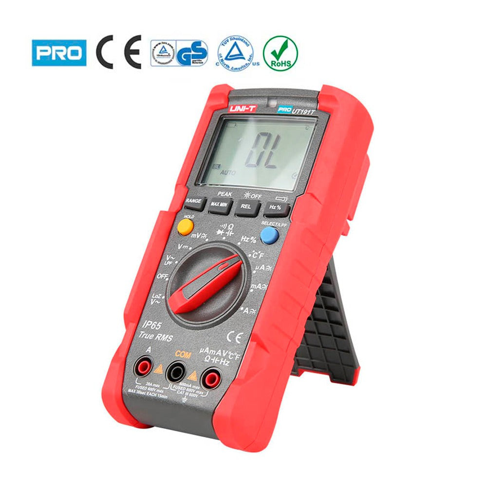Multímetro Digital True RMS IP65 con Temperatura UNIT UT-191T