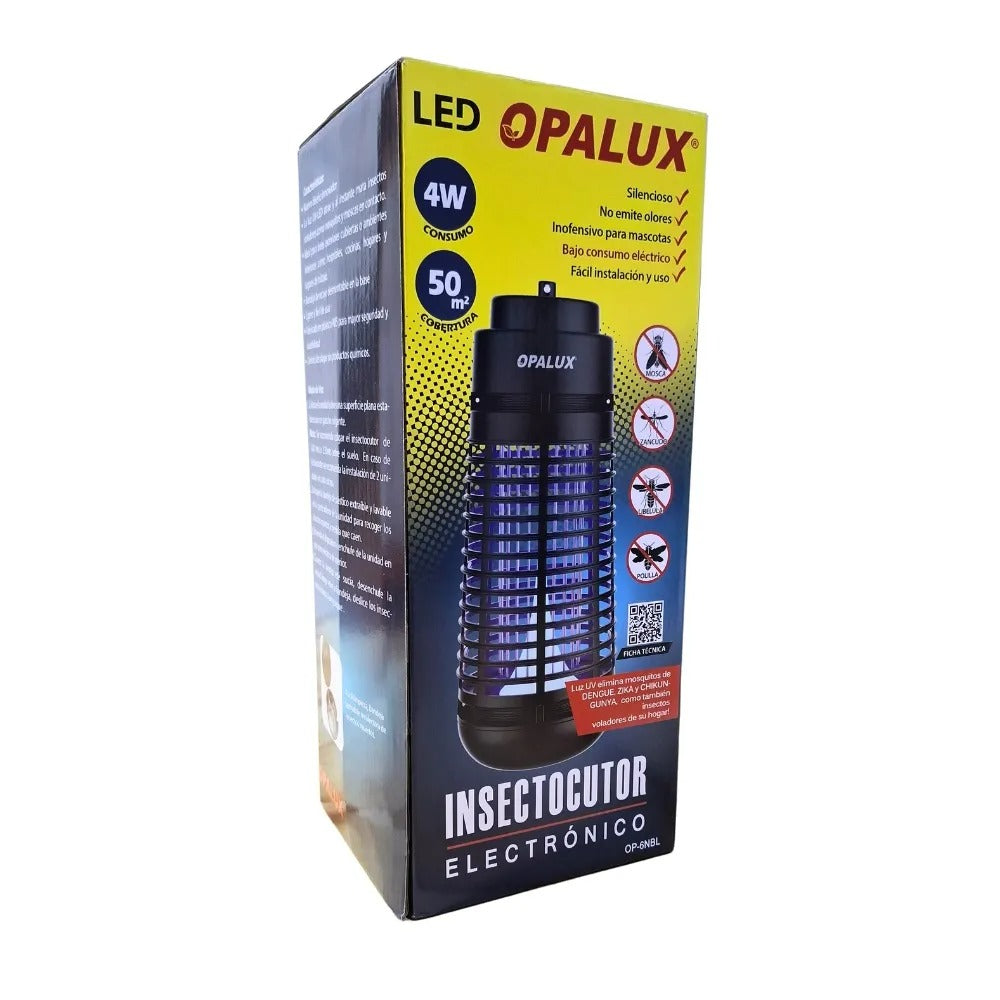 Insectocutor electrónico 4W 50M2 Opalux OP-6NBL