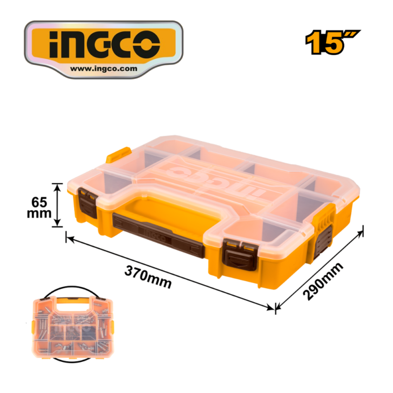 Caja organizadora de accesorios 15 pulg INGCO PBX1511