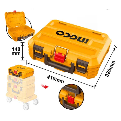 Caja de Herramientas de 19 pulg apilable broche plastico INGCO PBXS102