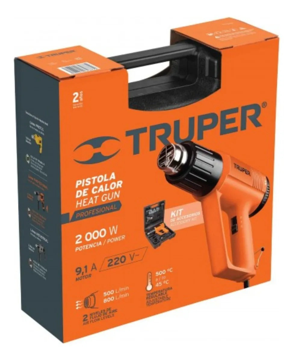 PISTOLA DE CALOR PROFESIONAL, 220 V, 1800 W - 13491