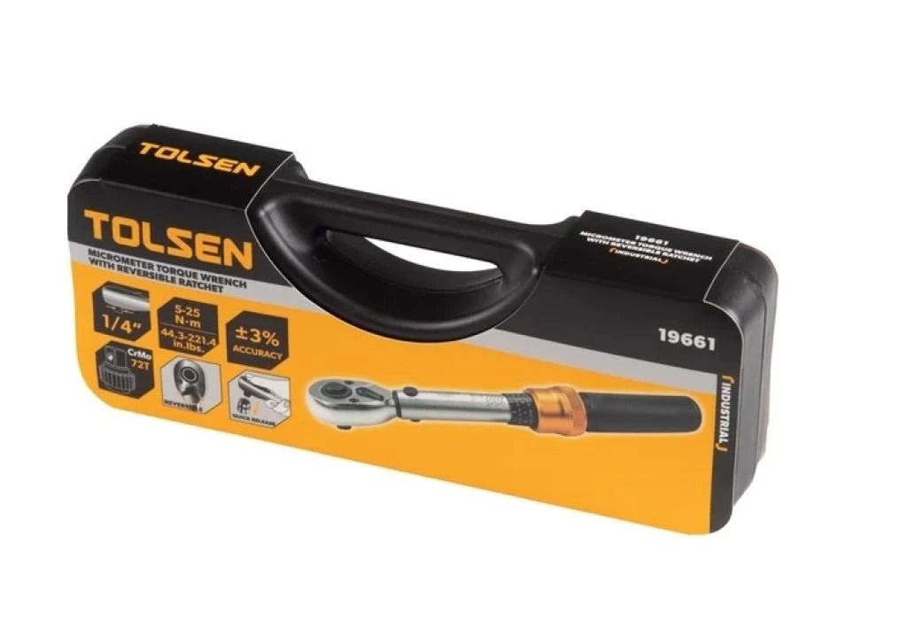 Torquimetro reversible industrial 1/4 Tolsen 19661