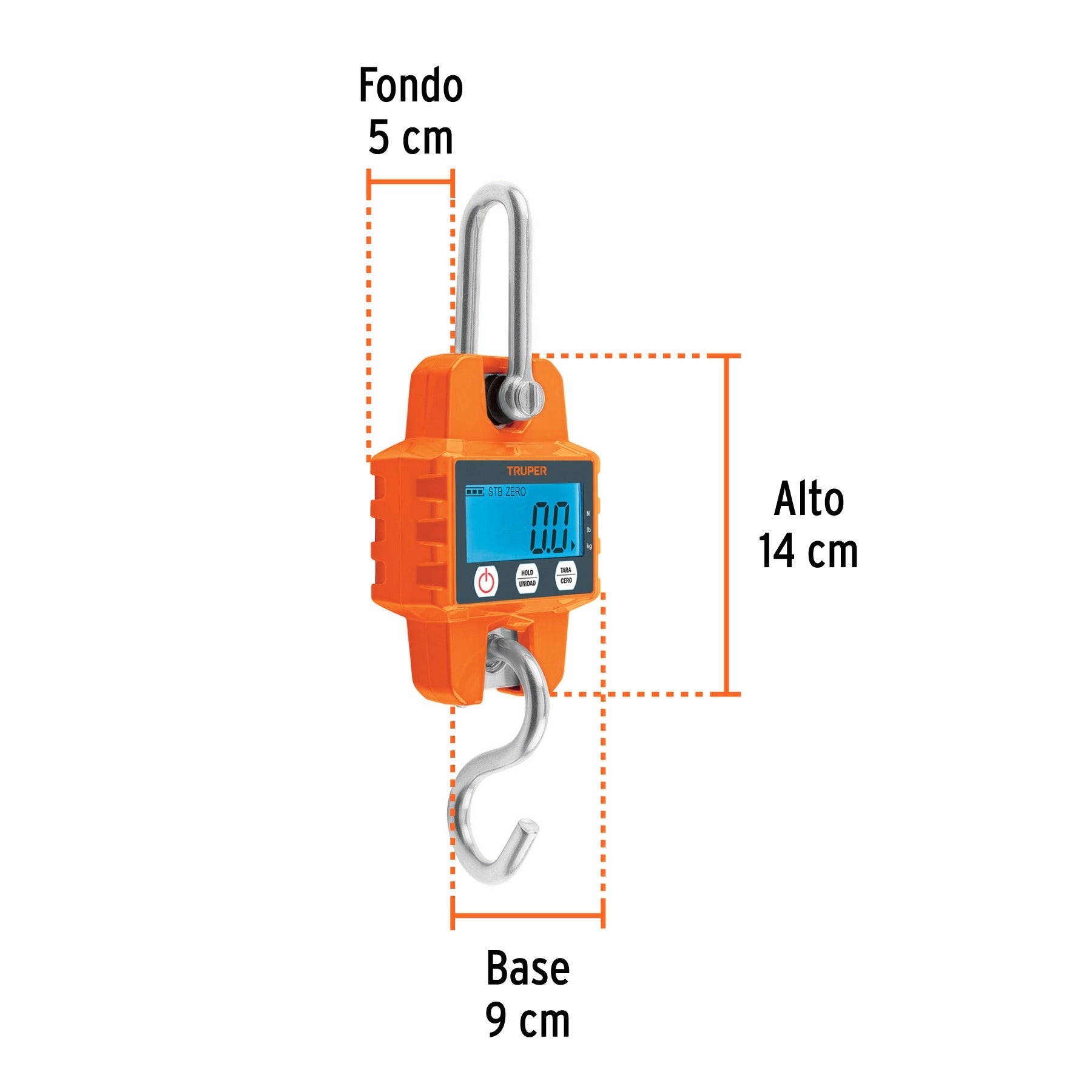 Báscula electrónica colgante, de pilas, 300 kg, TRUPER 100788