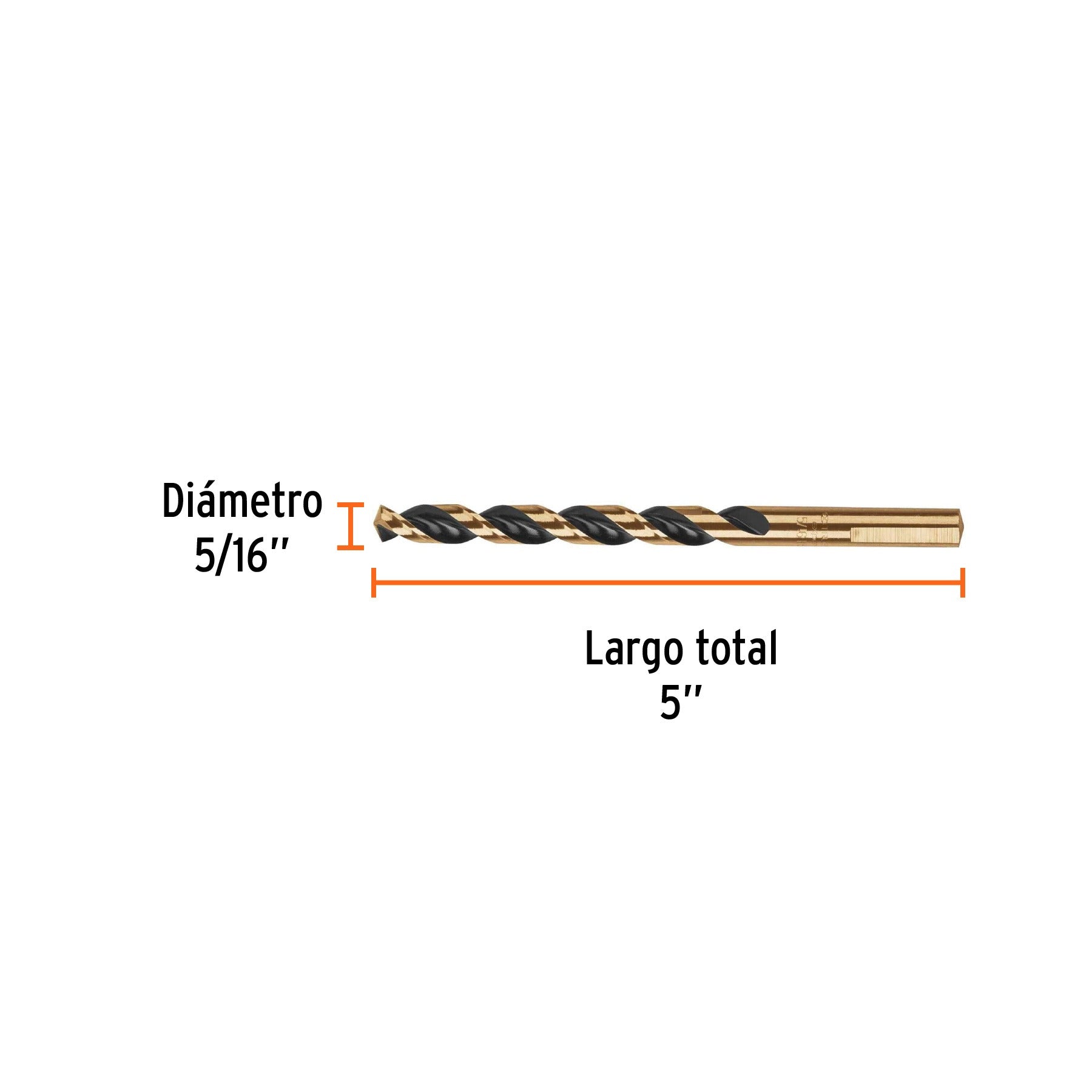 Broca HSS 5/16" Trugold para metal, TRUPER - 11142