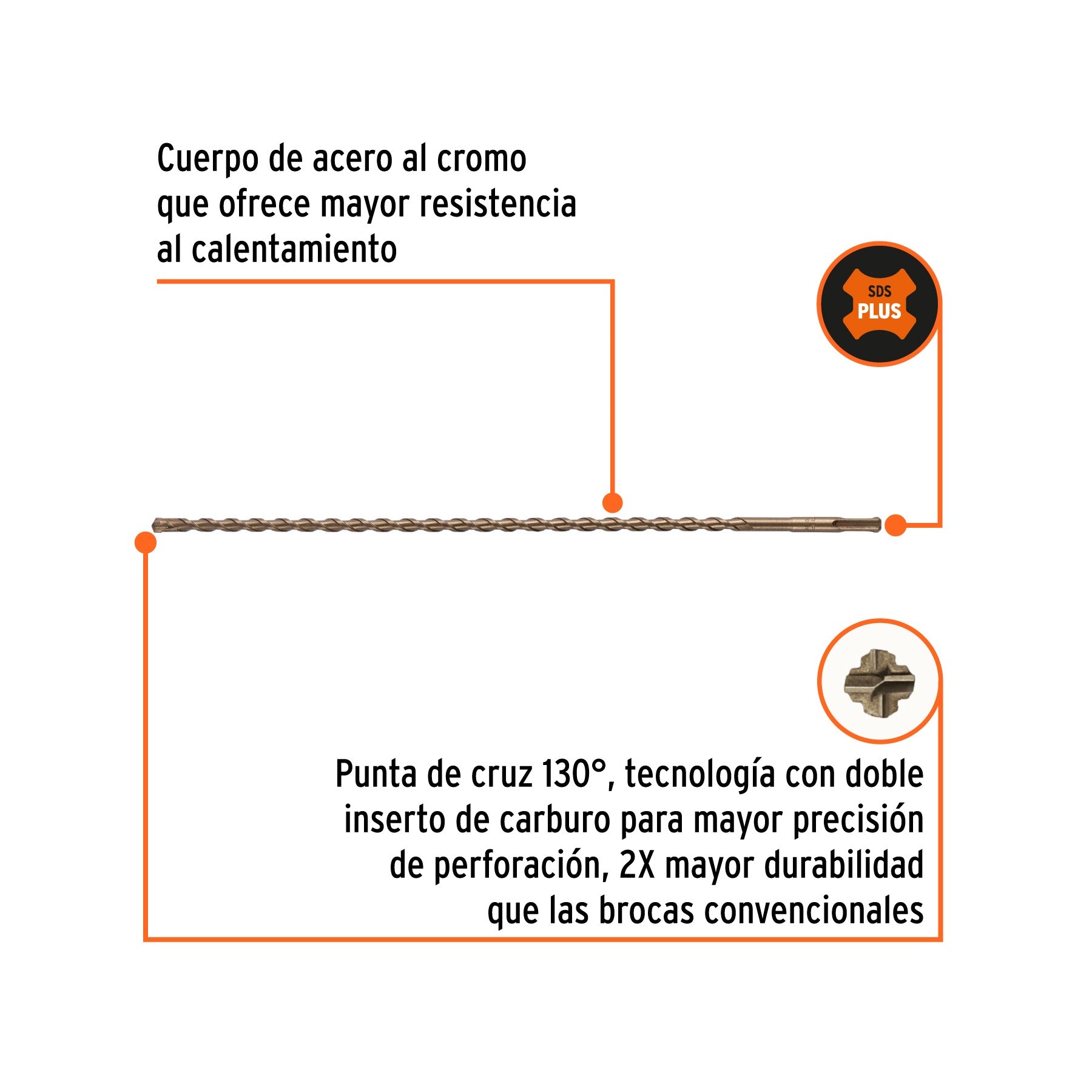 Broca SDS Plus 10 x 460 mm TRUPER - 101199