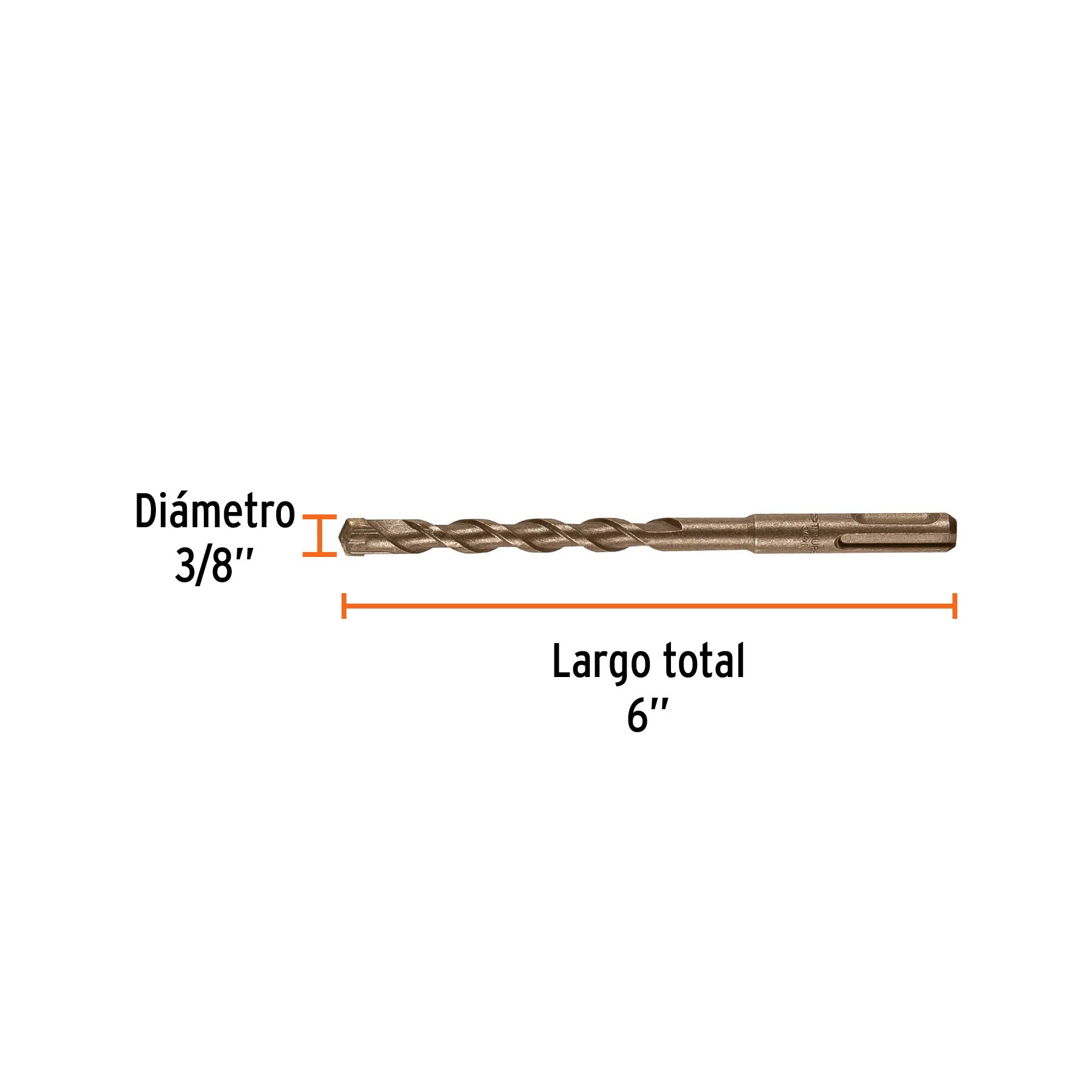 Broca SDS Plus 3/8 x 6", TRUPER - 11272