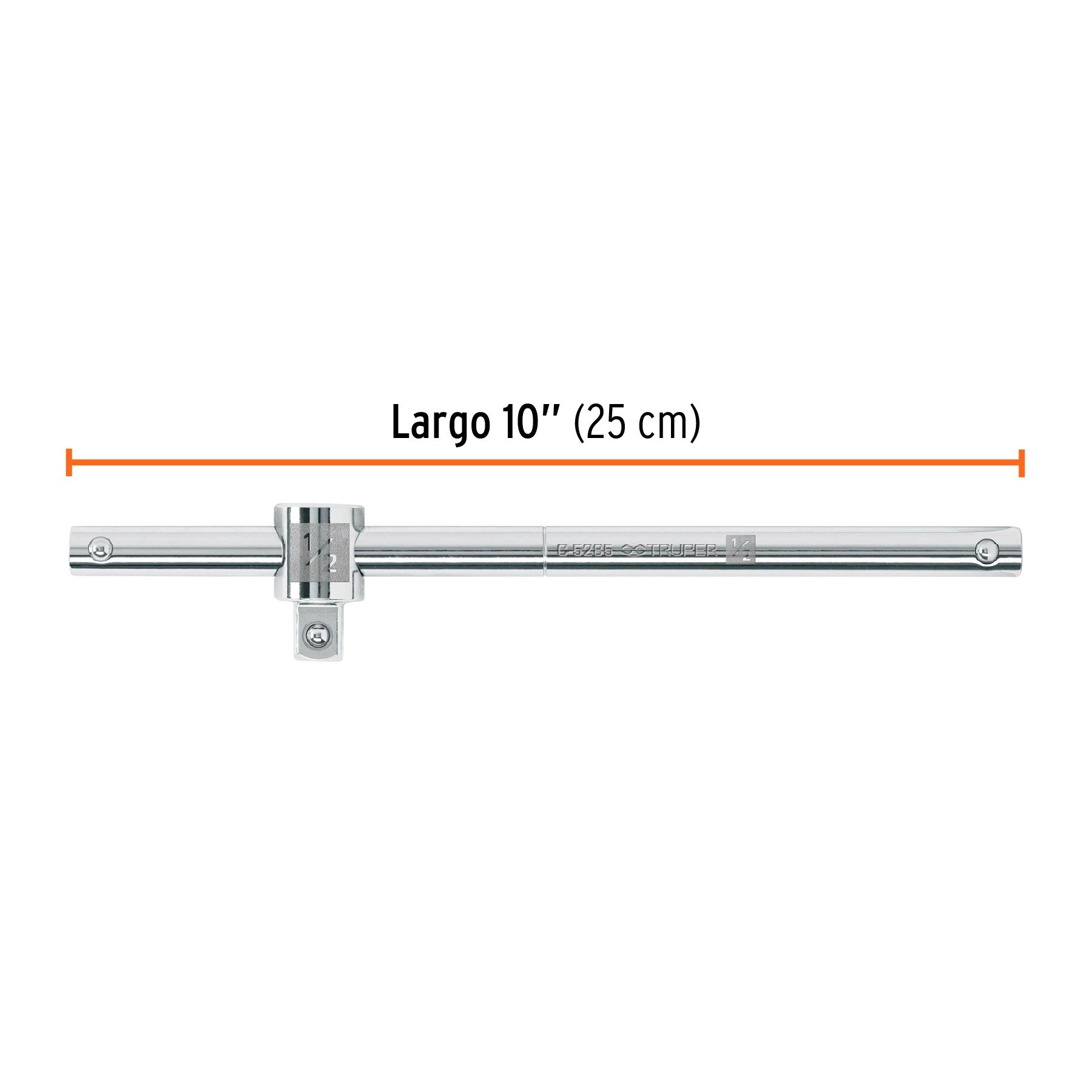 Barra corrediza para dados cuadro 1/2", TRUPER - 13432