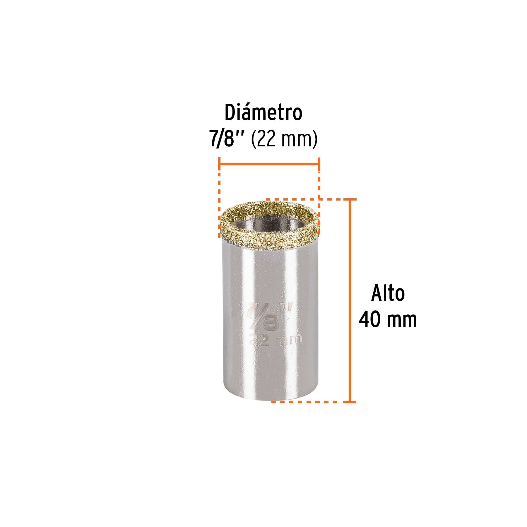 Brocasierra diamante 7/8" borde continuo, TRUPER - 17125