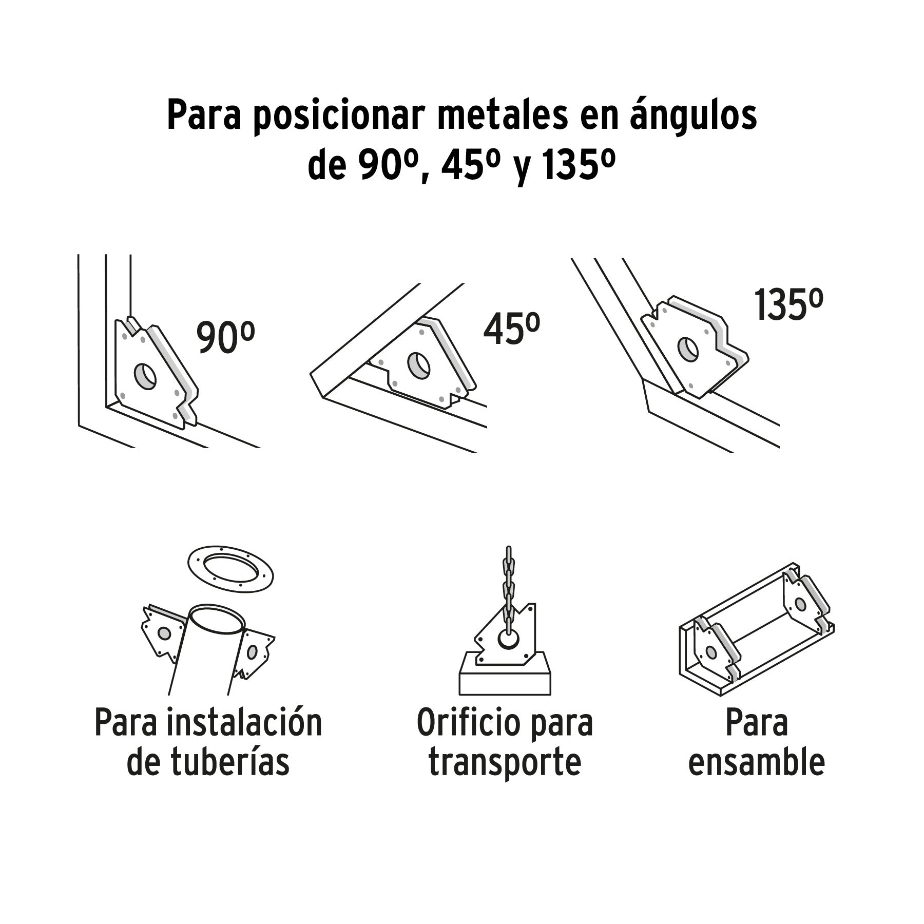 Escuadra magnética para soldar de 3", carga 10 kg, PRETUL 28242