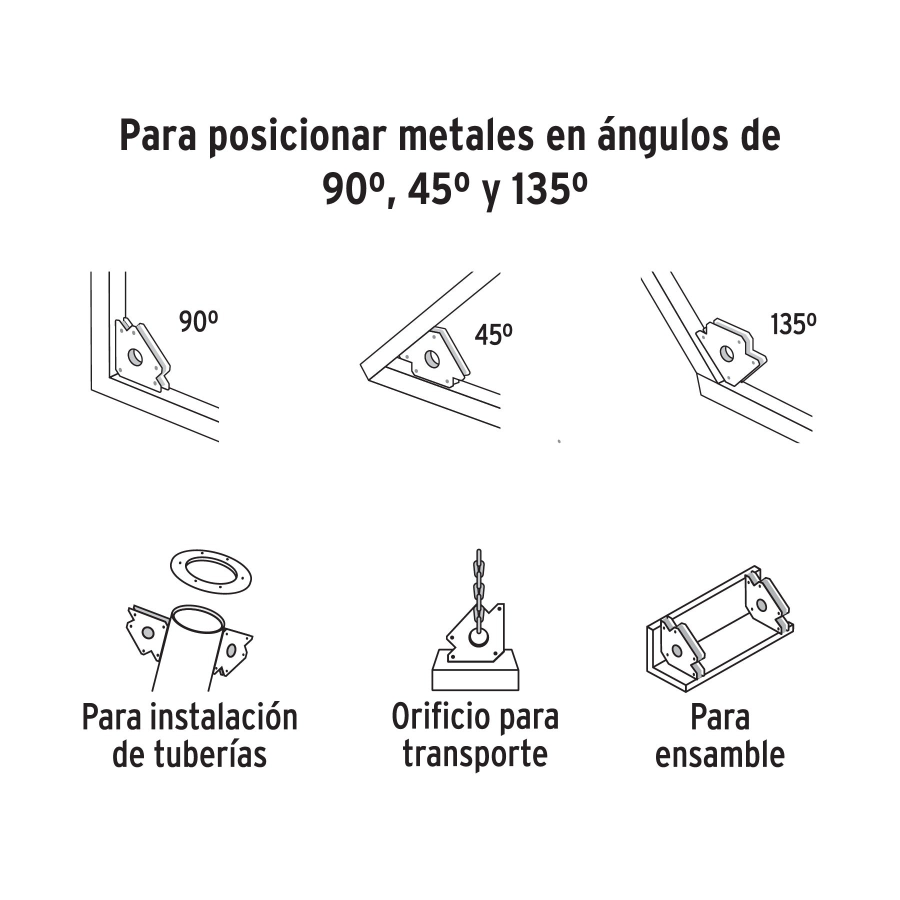 Escuadra magnética para soldar de 3", carga 11 kg, TRUPER 12119