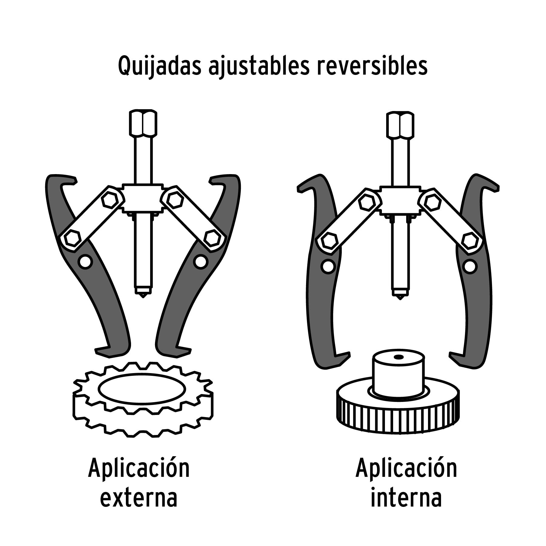 Extractor de poleas, 3 quijadas, 6", TRUPER - 14506