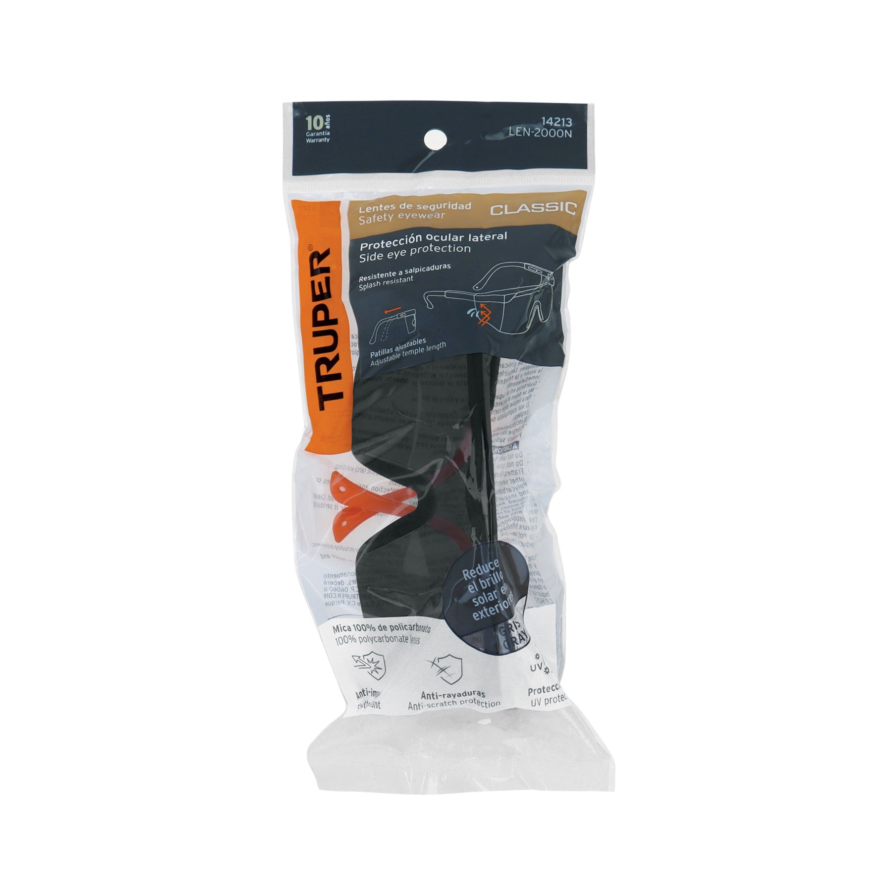 Lentes de seguridad ajustables grises, TRUPER 14213