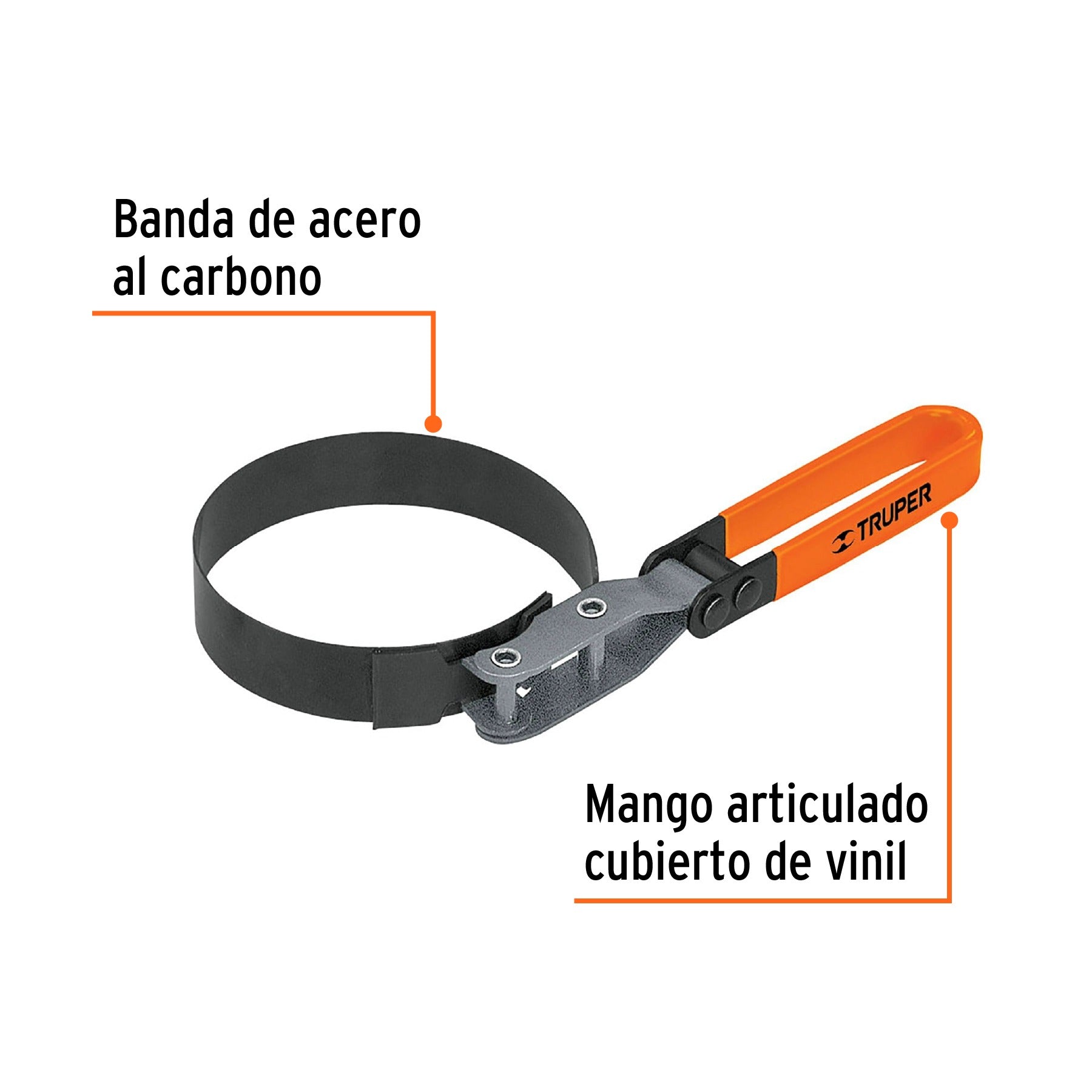 Llave de banda metálica 3-1/4"-3-3/4" para filtro de aceite - 14518