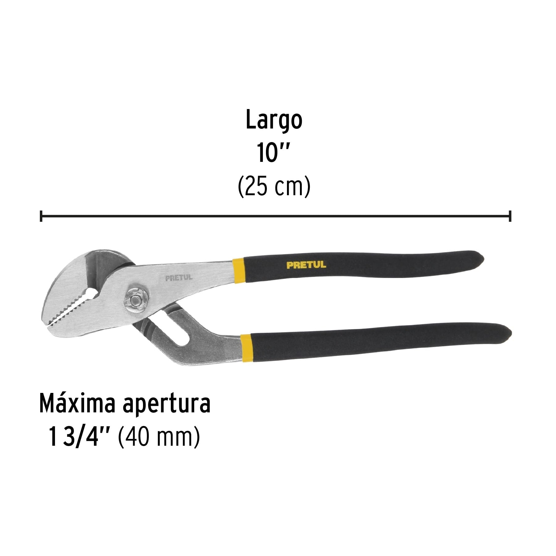 Pinza de extensión 10" mango de PVC, PRETUL 28162