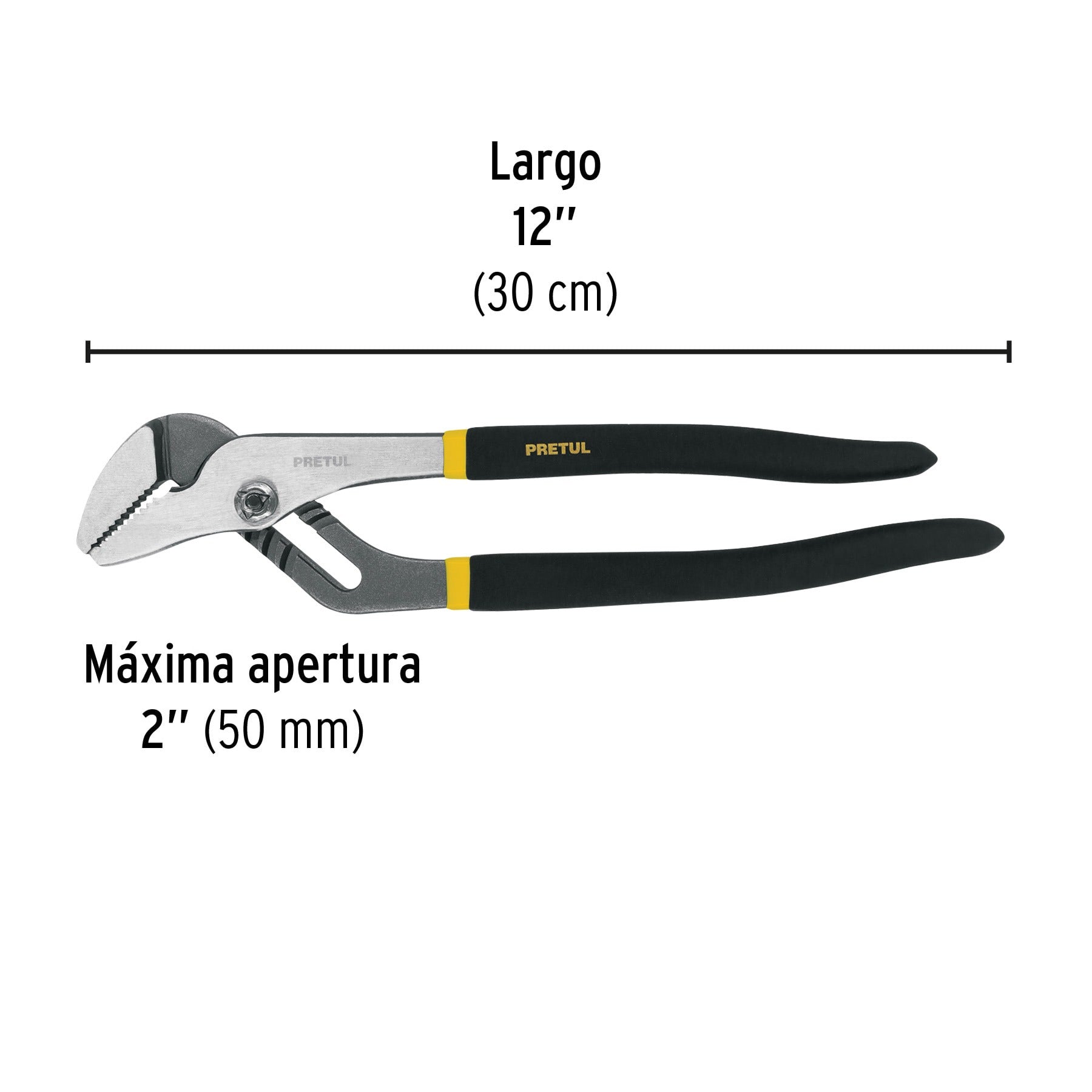 Pinza de extensión 12" mango de PVC, PRETUL 28163