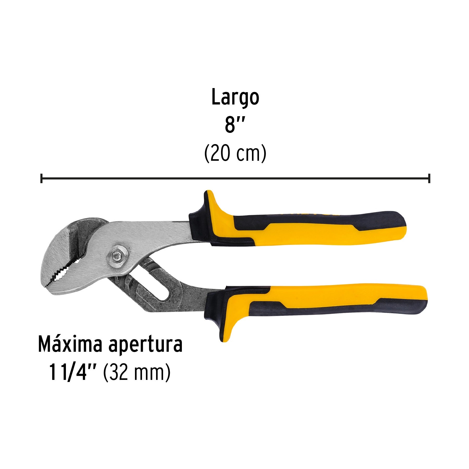 Pinza de extensión 8" mango Comfort Grip, PRETUL - 27157