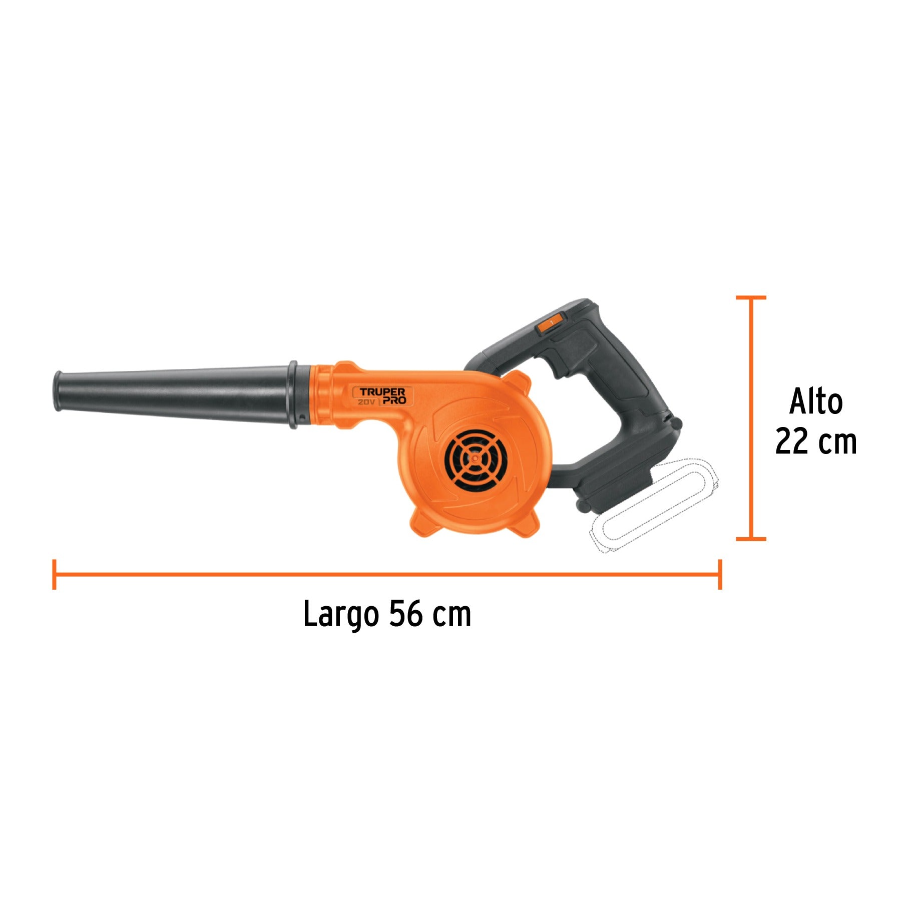 Sopladora para taller, 20V, sin accesorios, TRUPER - 103266
