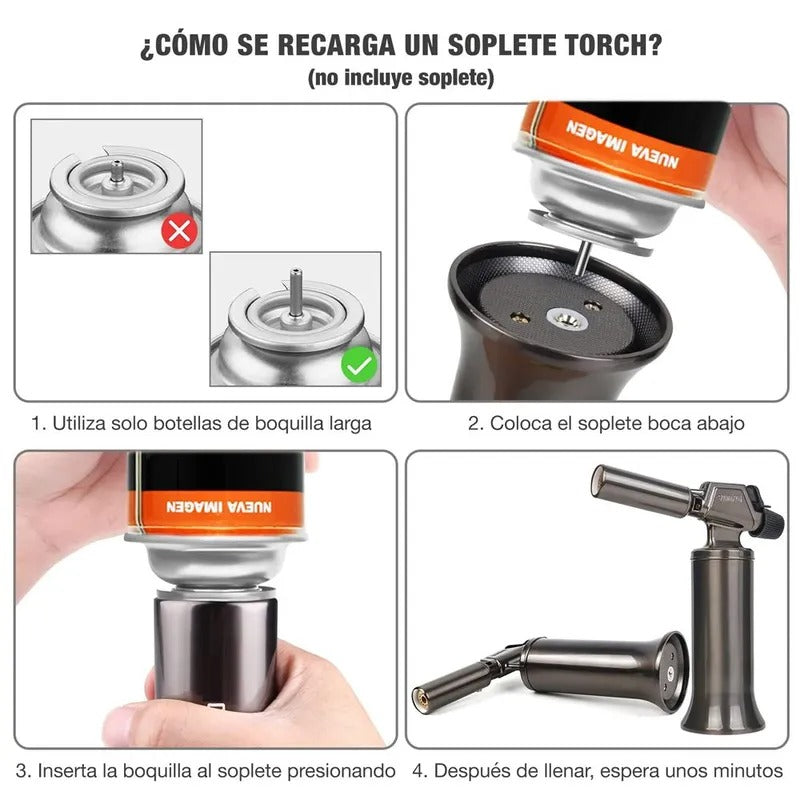 6x Gas Butano FIX Ultra Refinado Recarga Todo Tipo Encendedores sopletes 6EDI-500