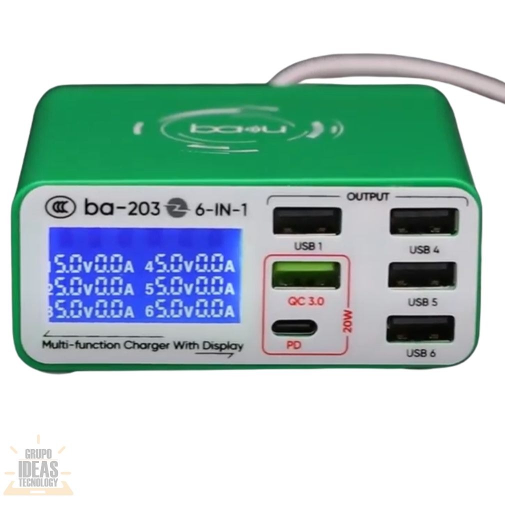 Cargador Multipuertos Baku BA-203
