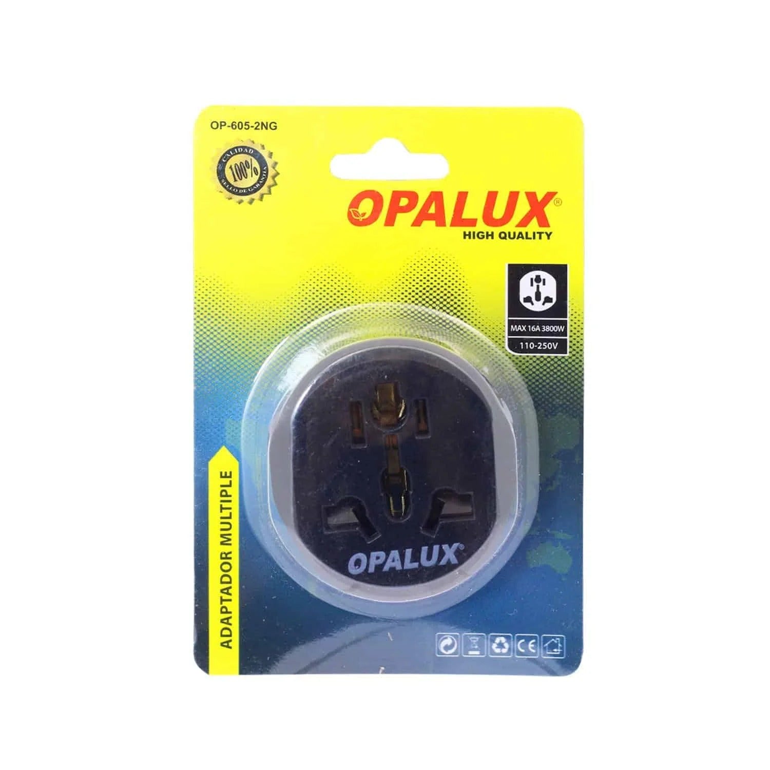 Adaptador Enchufe Schuko OP-605-2NG OPALUX
