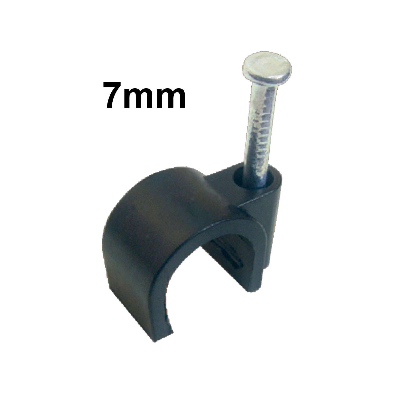 Grapa para Cable redondo #7 Negro Opalux (bolsa de 100pcs) CC-6307