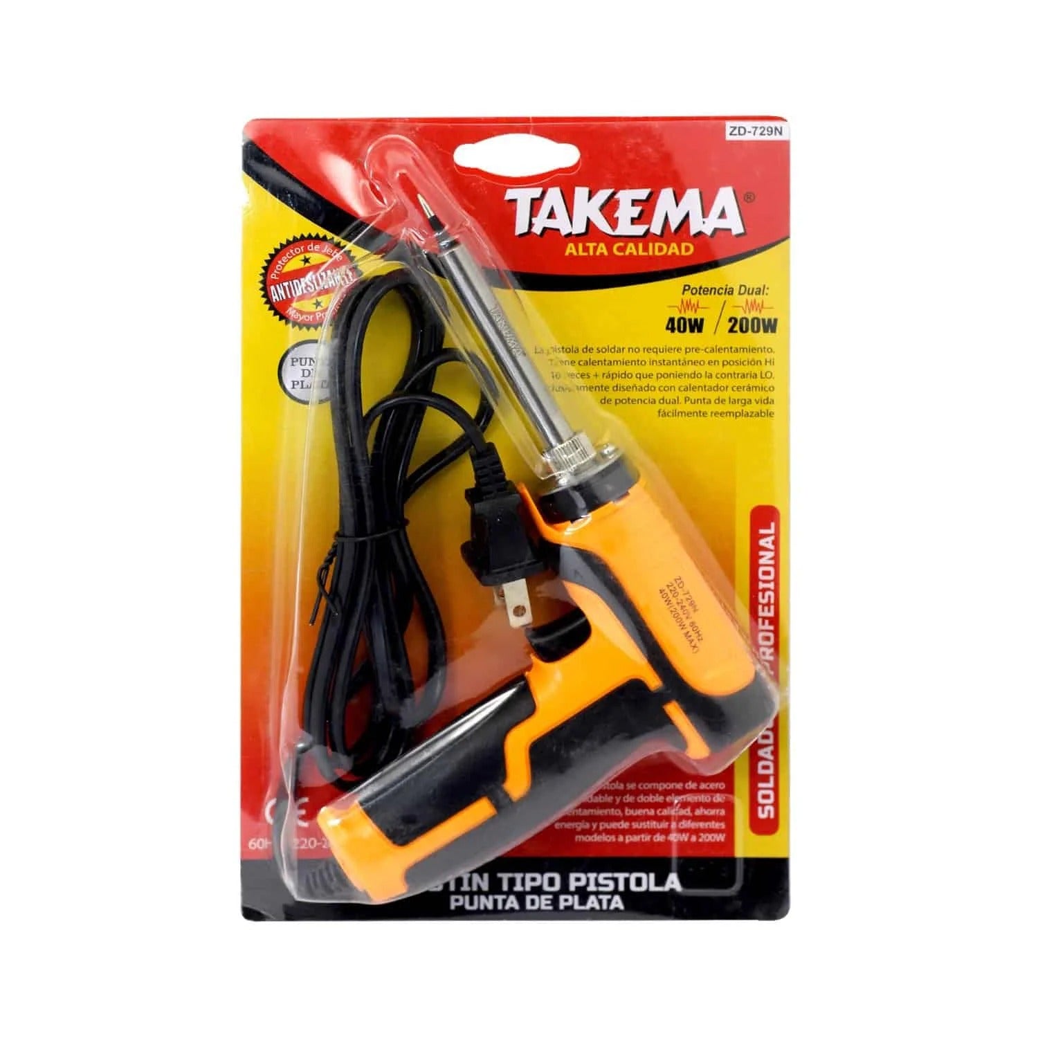 Cautin Tipo Pistola 40W/200W ZD-729N TAKEMA