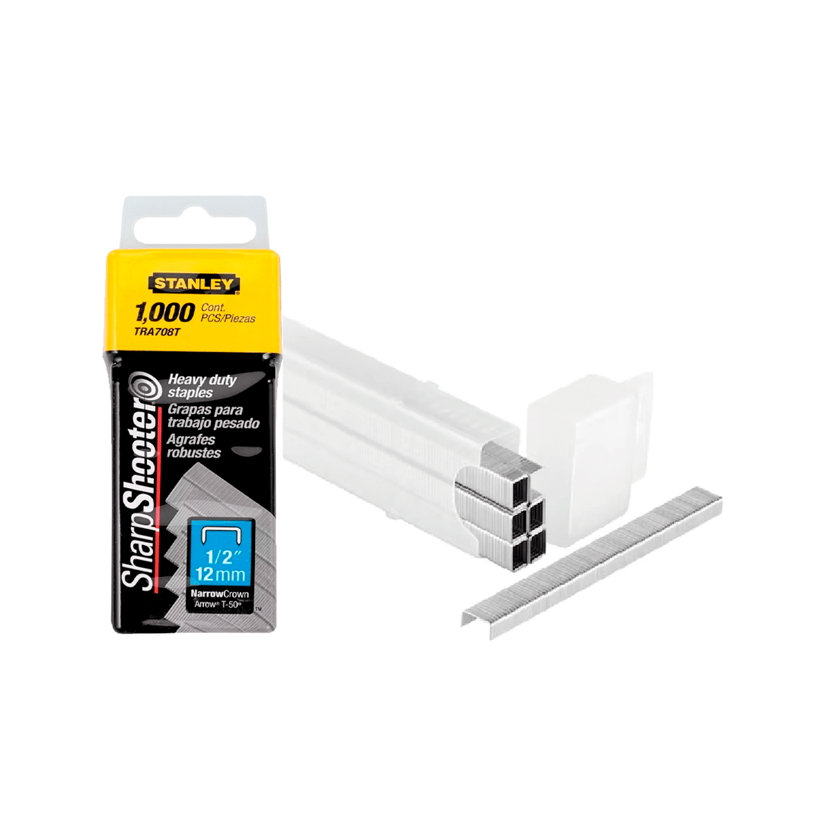 Grapas 1/2 (1000 pcs) T/Pesado Stanley - TRA708T